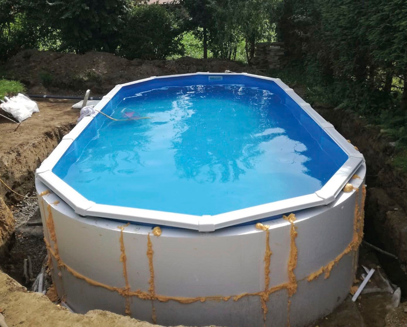 KWAD Poolwandisolierung »Pool Protector T60«, (32 St.), für Ovalformbecken der Größe 920x460x132 cm