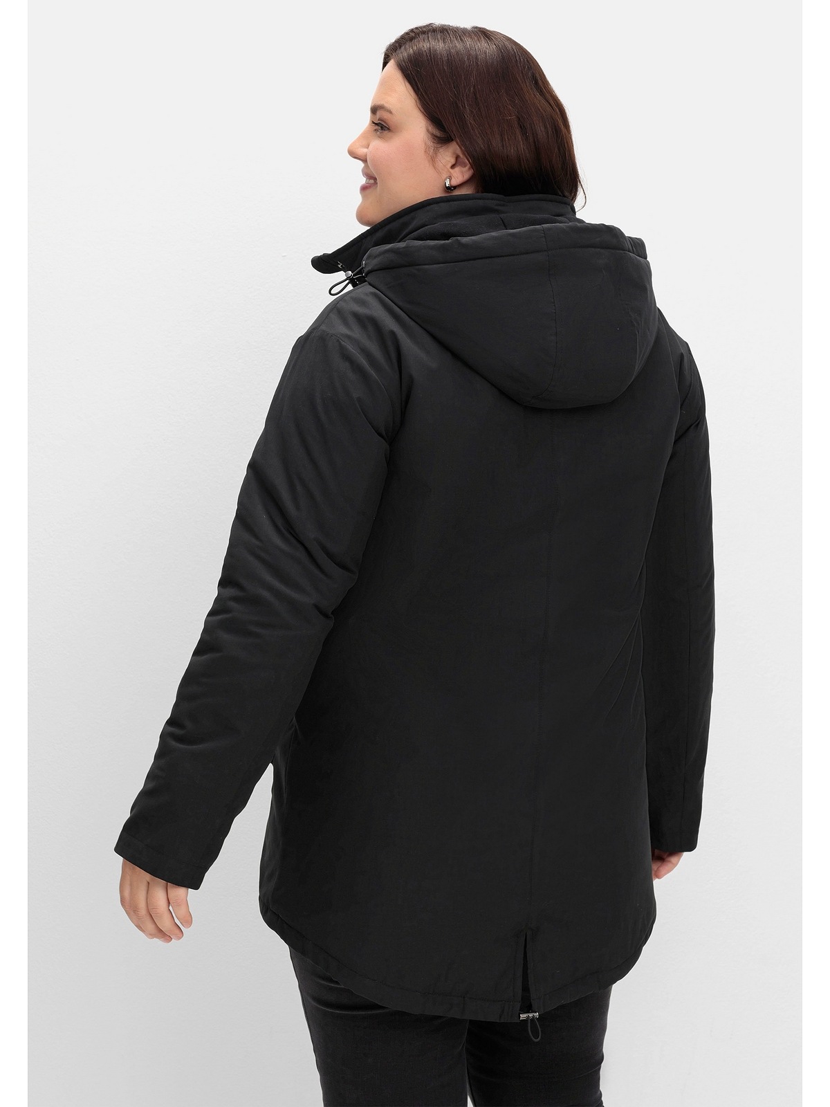 Sheego Parka »Große Größen«, mit Kapuze, mit gefütterter Kapuze und 2-Wege-Zipper