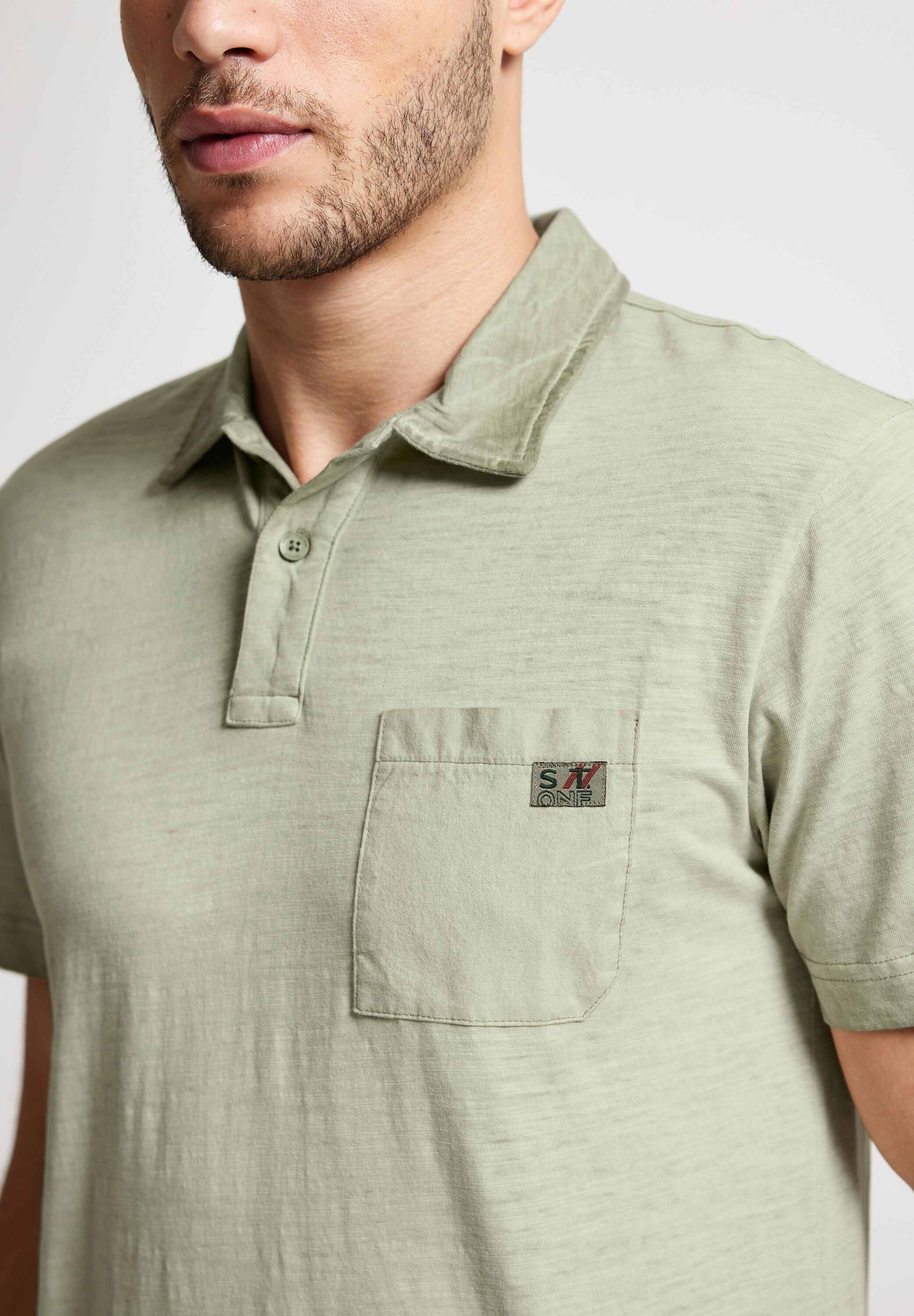 STREET ONE MEN Poloshirt aus reiner Baumwolle