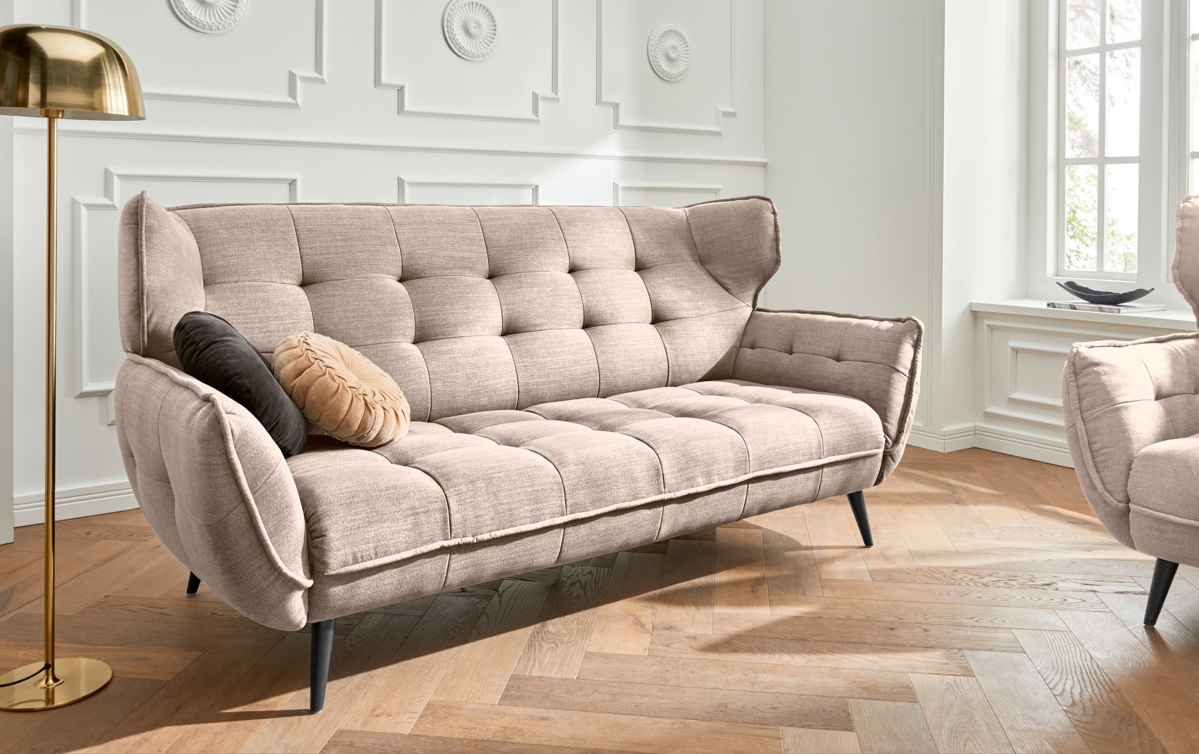 Leonique 3-Sitzer "Ariana", Big-Sofa bzw. stylischer Hochlehner günstig online kaufen