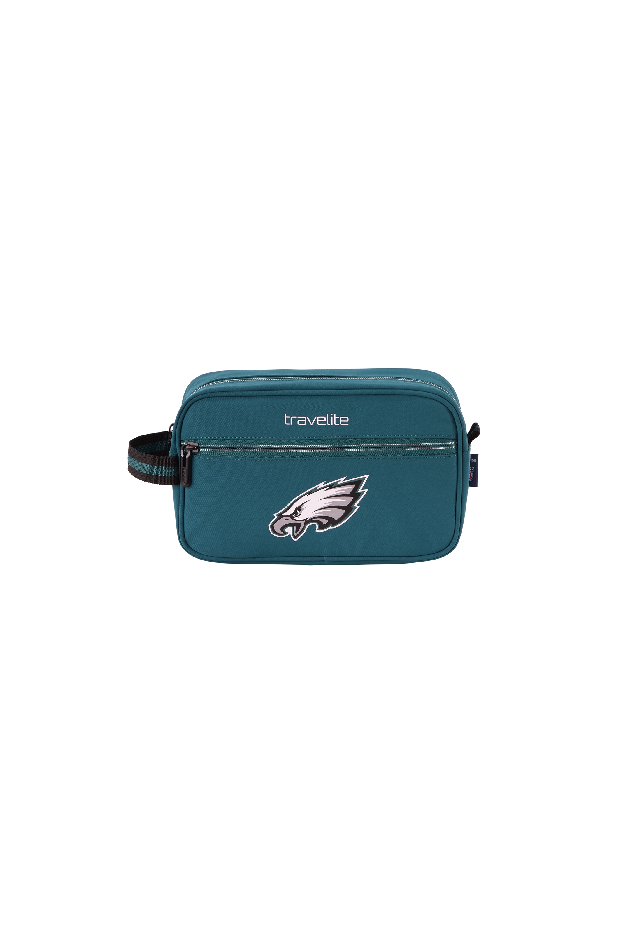 travelite Kosmetiktasche "travelite x NFL Kulturtasche" Unisex Kulturtasche großes Hauptfach und Frontfach mit Reißverschluss