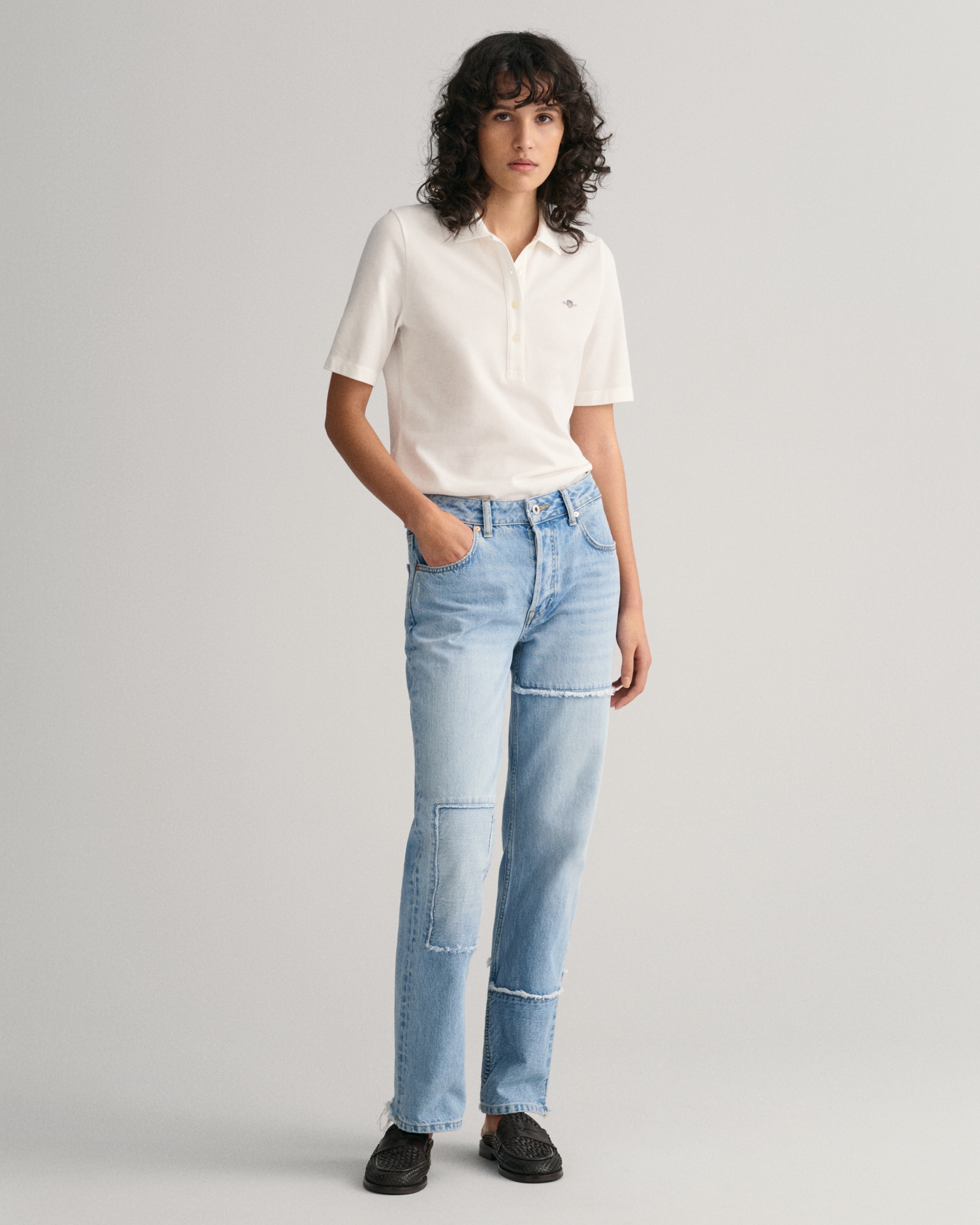 Gant Poloshirt »SLIM SHIELD KA PIQUE POLO«, mit grafischer Logostickerei auf der Brust