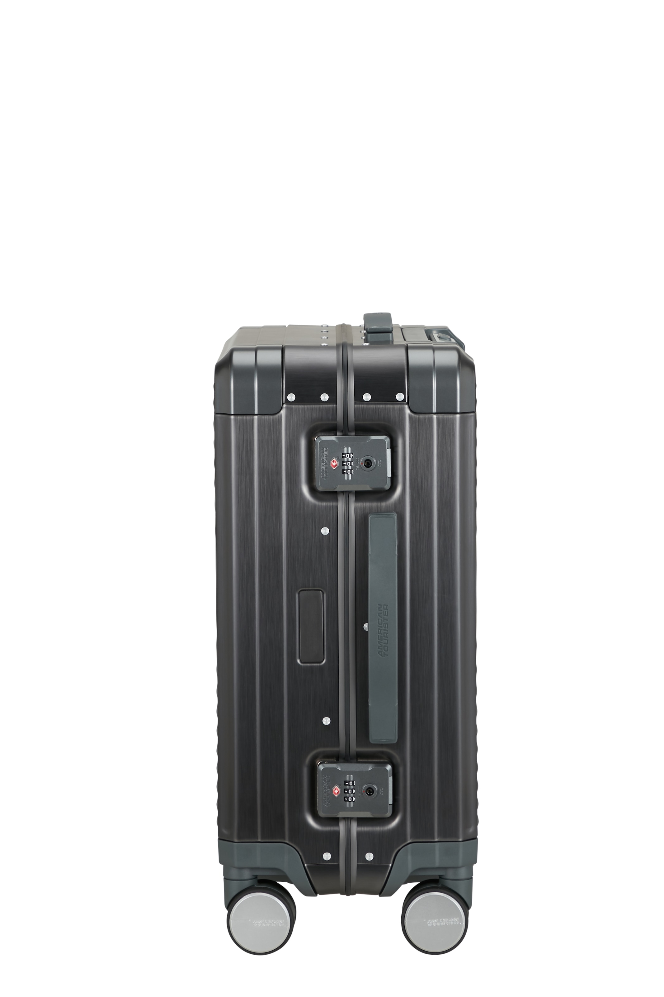 American Tourister® Hartschalen-Trolley »SOUNDBOX ALU, verschiedene Größen und Farben« 39 l 4 Rollen Hartschalen-Koffer zwei TSA-Schlösser Aluminium-Koffer