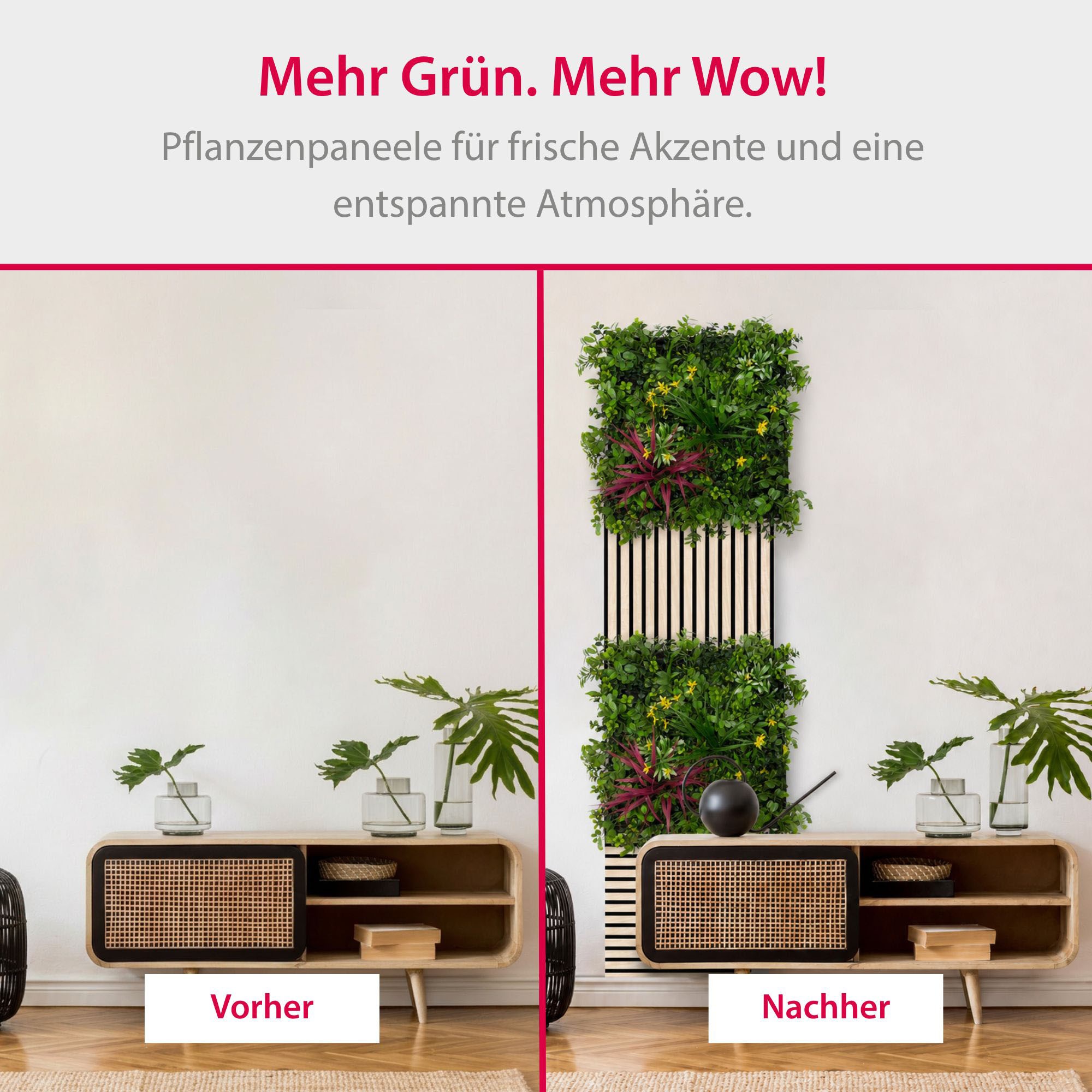 Architects Paper 3D Wandpaneel »A.S. Création Modular Wall Wandpaneel Pflanzenoptik« 1 tlg. Kunstpflanzen auf rPET-Filz für farbstarke botanische 3D-Wände