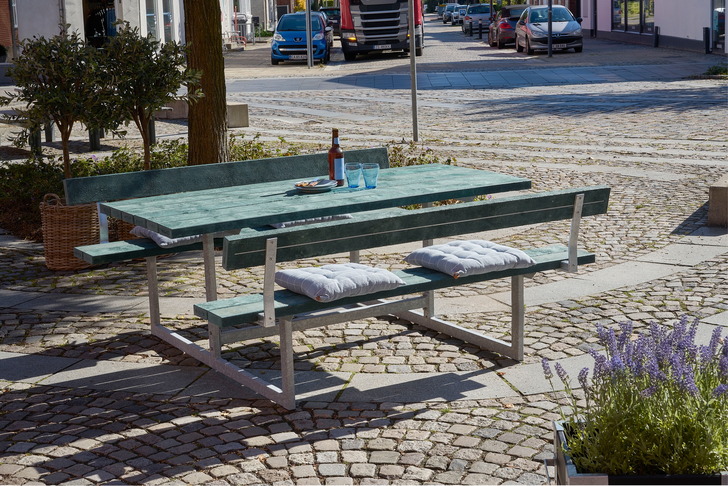 PLUS Garten-Essgruppe »»Basic« Kombimöbel mit 2 Rückenlehnen« 1 Stk. tlg. 177x184x75/45 cm