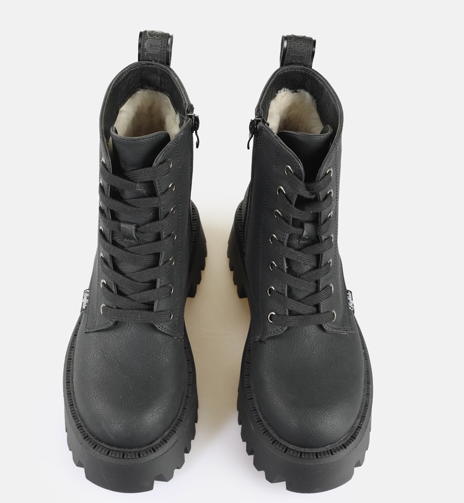 Buffalo Schnürboots »Aspen Lace Up Warm«, Plateauboots, Bikerboots mit Schnürung und Reißverschluss