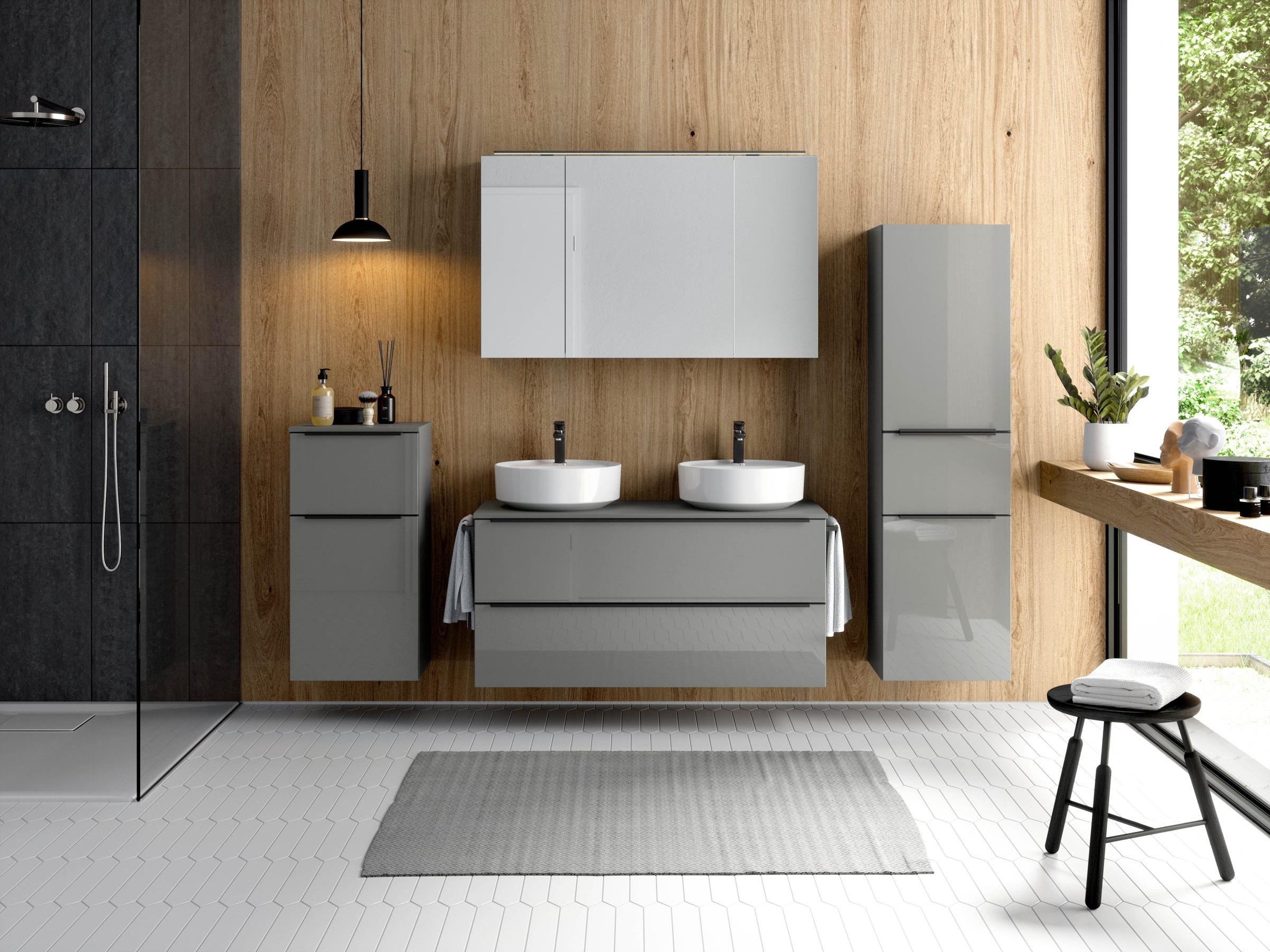 nobilia Waschtisch-Set "Alvene" mit Doppelwaschplatz, vormontiert, mit Soft günstig online kaufen