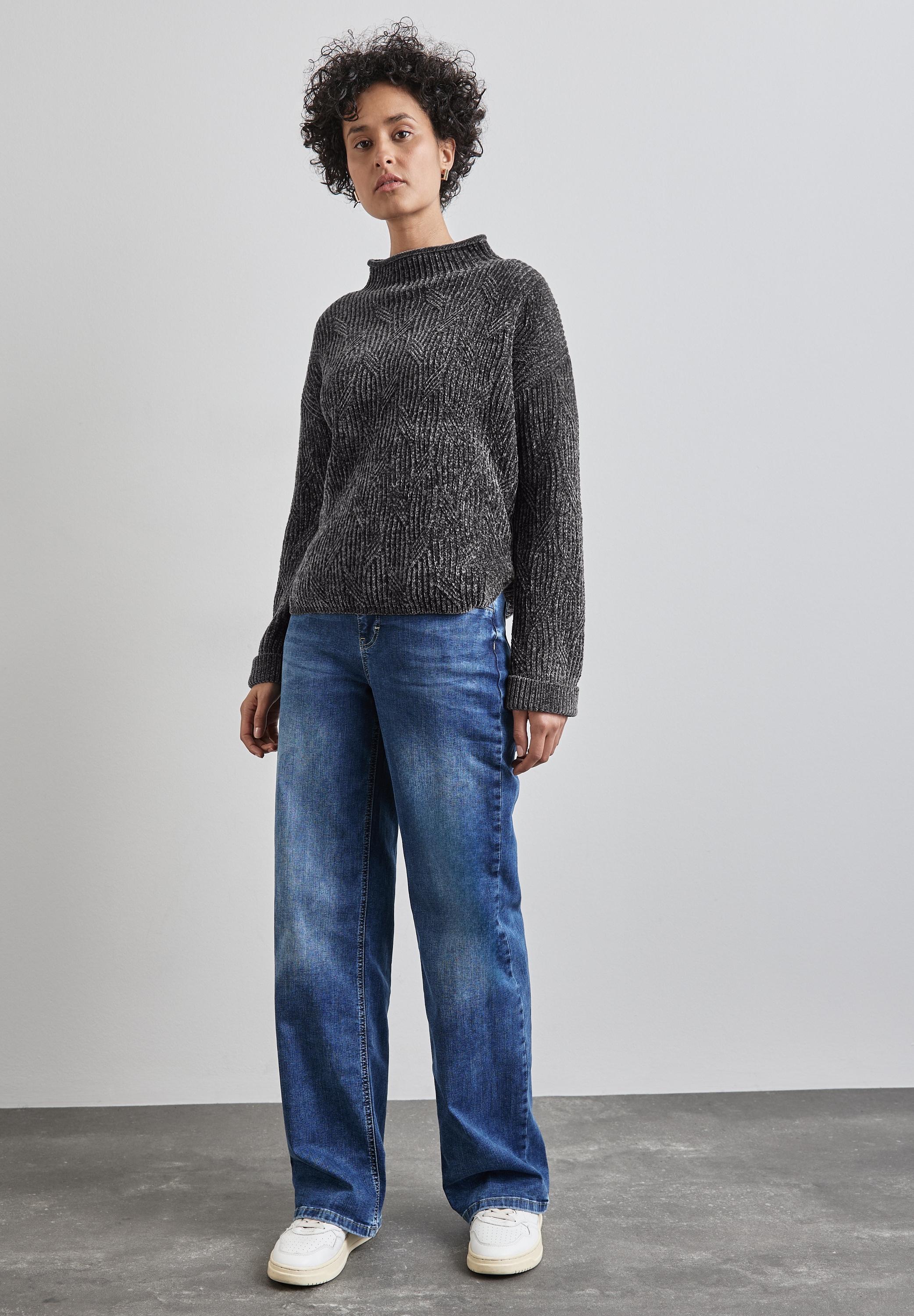 STREET ONE Strickpullover im angenehmen Materialmix