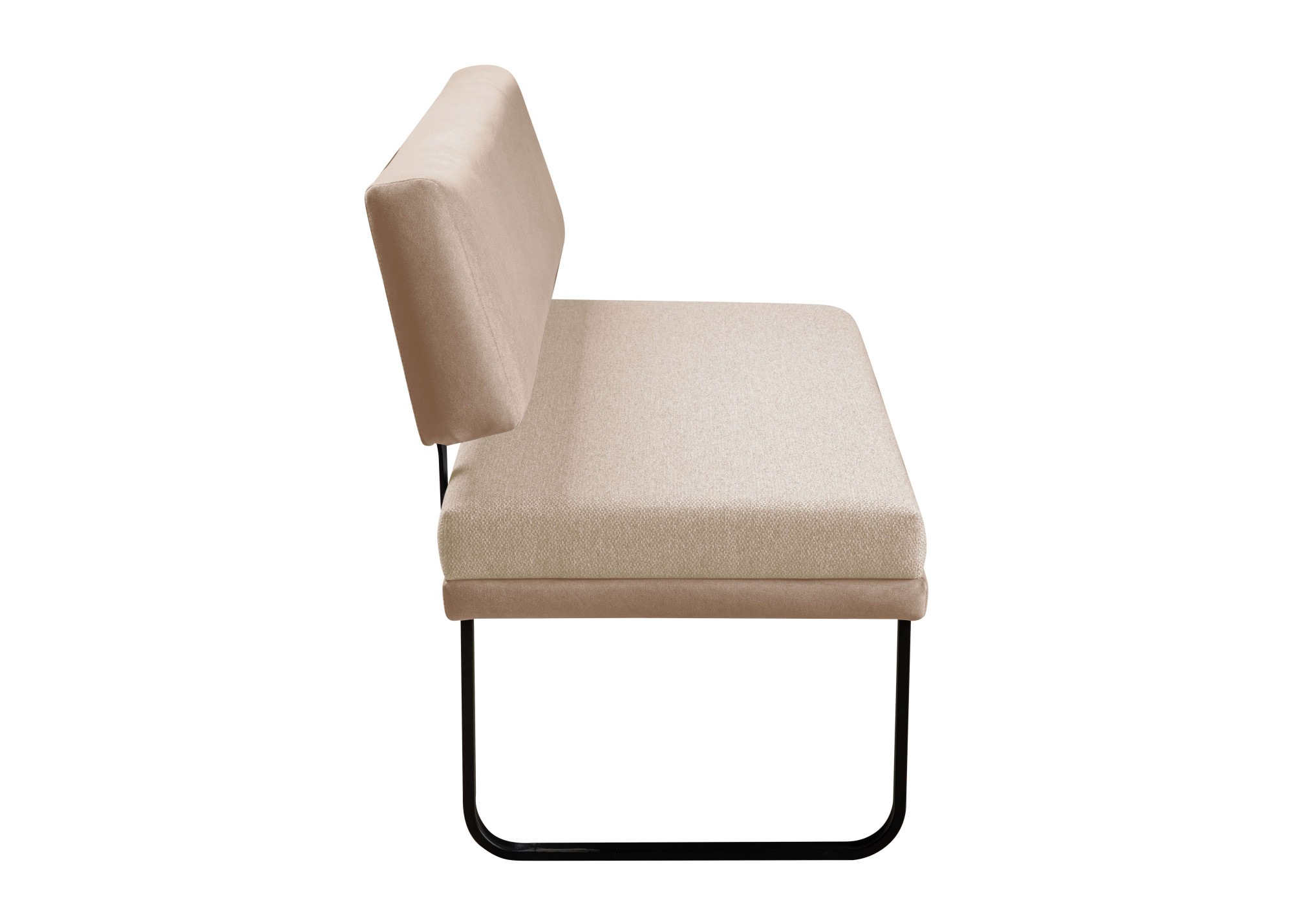 Home affaire Sitzbank »Gabi Esszimmerbank, Bank, Küchenbank, Polsterbank« Gestell aus matt-schwarzem Flachmetall, stabil, 2-Stoff-Design