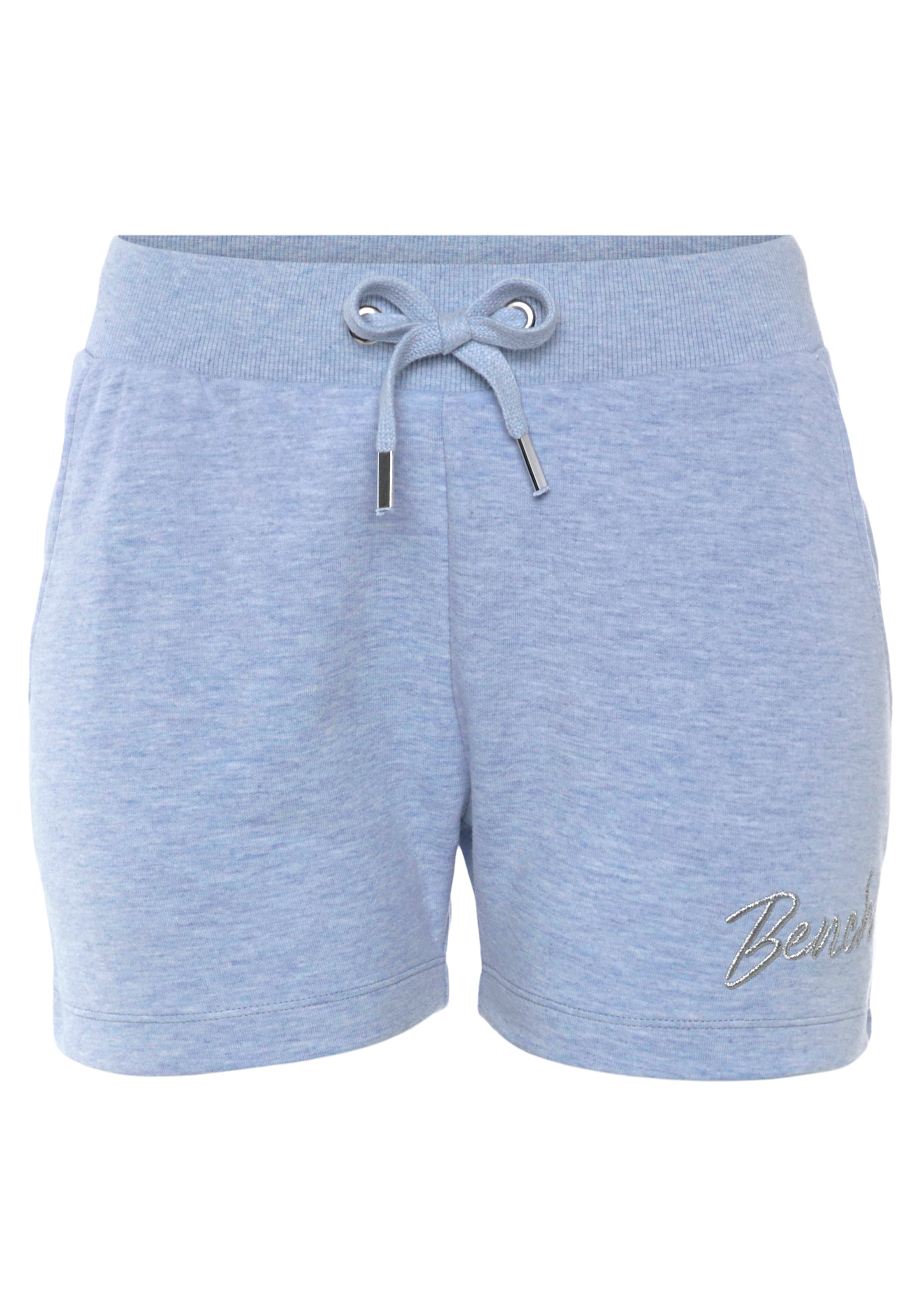 BAUR Loungewear, mit Logostickerei, Loungewear glänzenden Lounge-Shorts«, »-Sweatshorts, Relaxshorts Bench. bestellen online Loungeanzug kleiner |