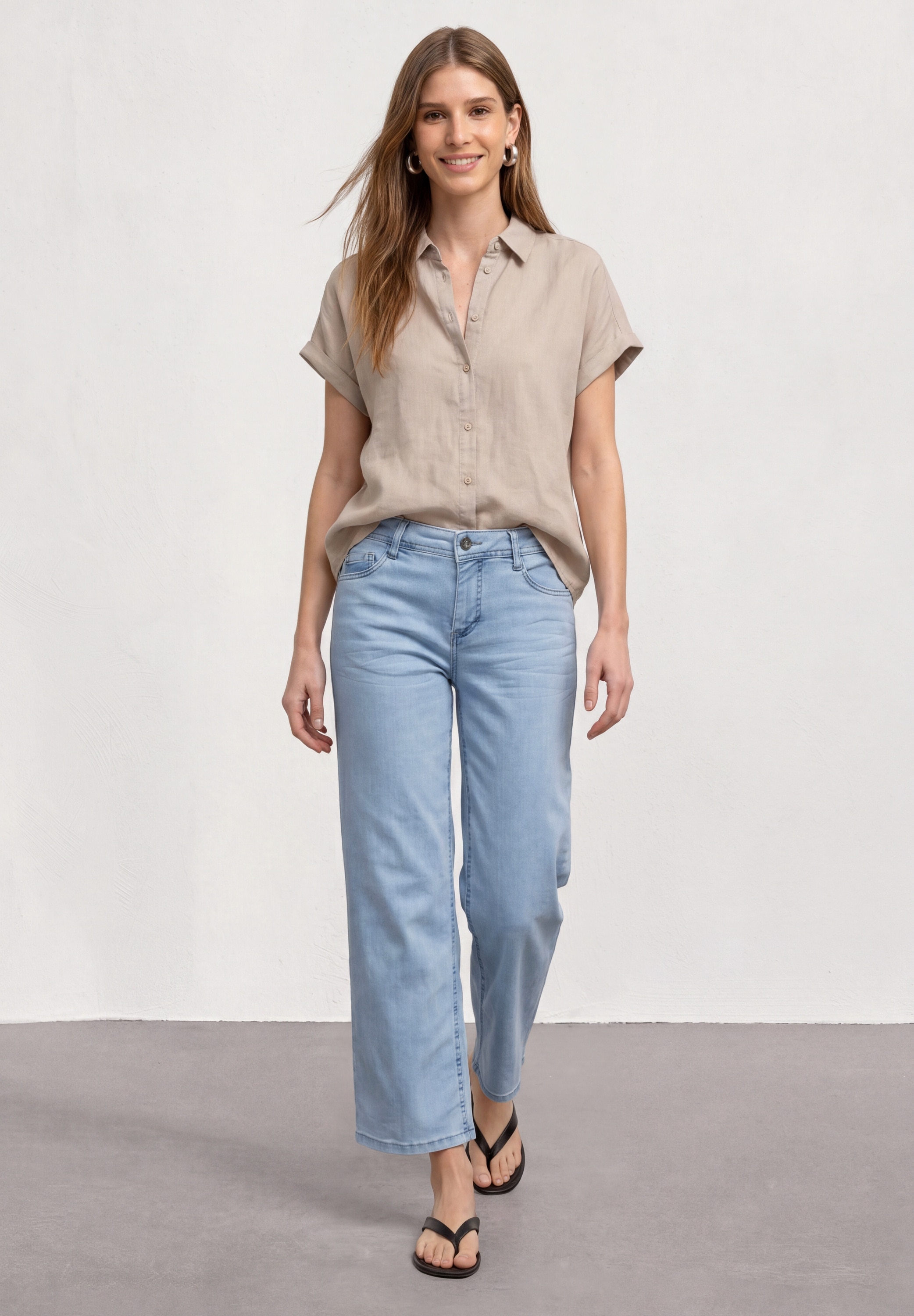 STREET ONE Regular-fit-Jeans Middle Waist