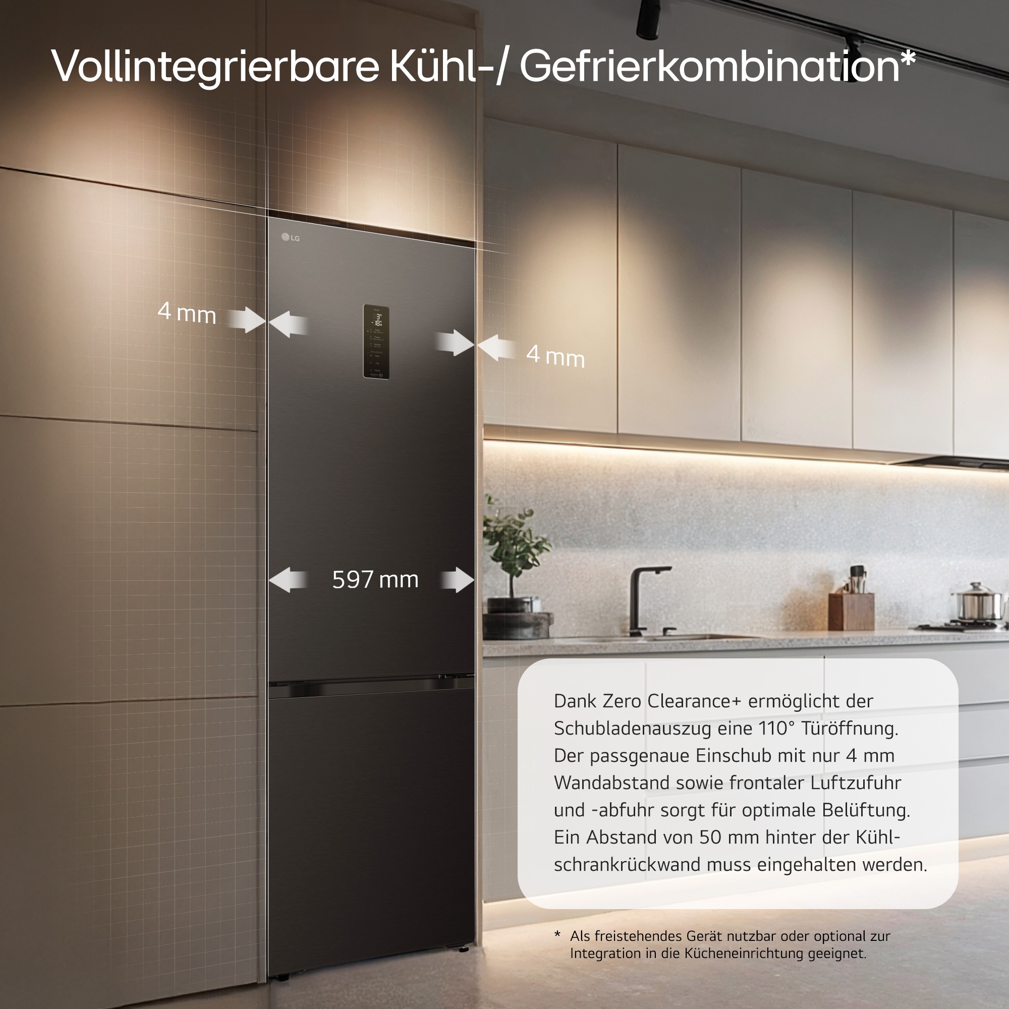 LG Kühl-/Gefrierkombination Serie 5 »GBBS525CEV« 203 cm hoch 59,7 cm breit Total No Frost, ThinQ mit AI Fresh & Saving Mode