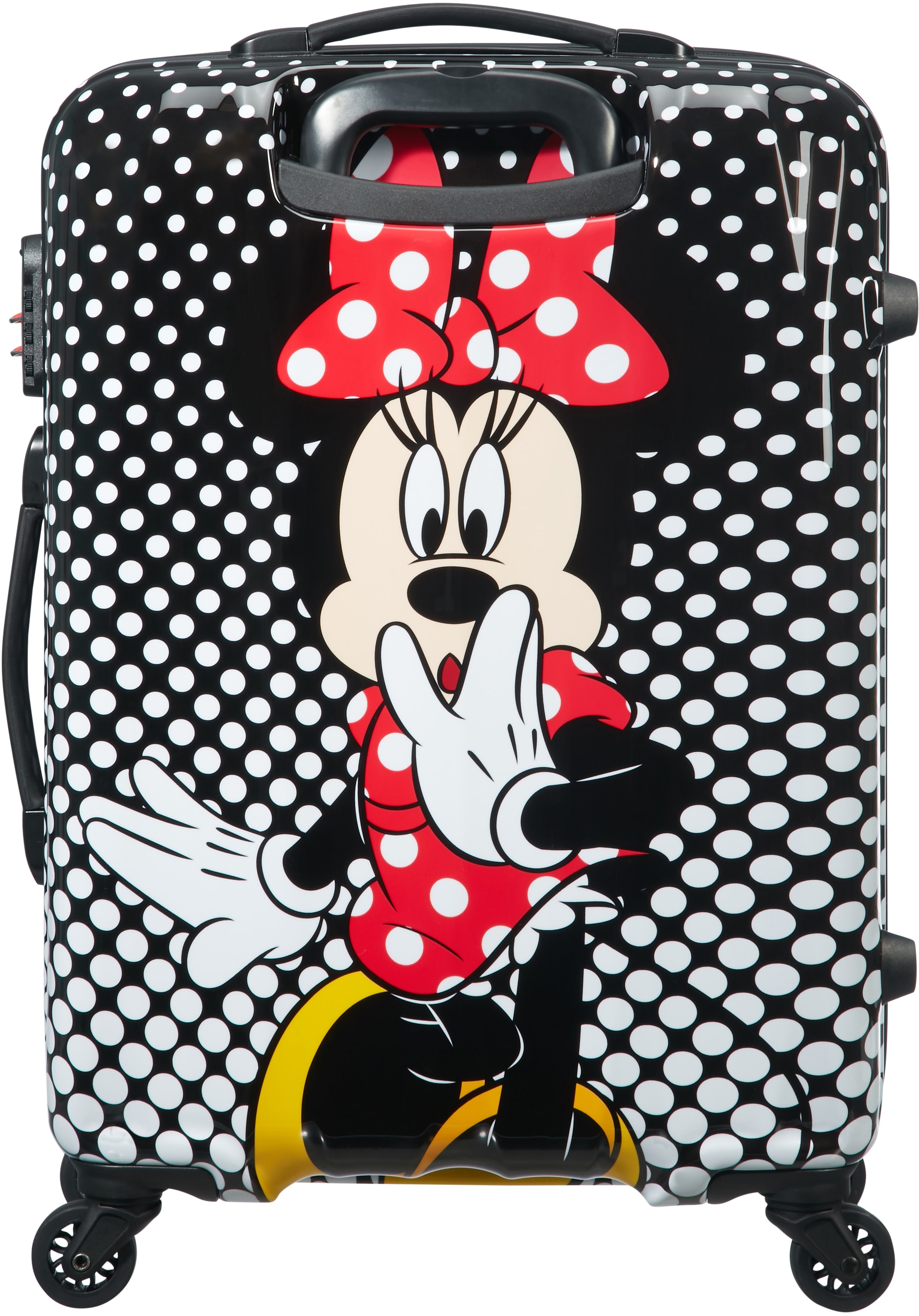 American Tourister® Hartschalen-Trolley »Disney Legends, Minnie Mouse Polka Dot, 65 cm«, 4 Rollen, Kinderreisekoffer Reisekoffer-Groß Aufgabegepäck