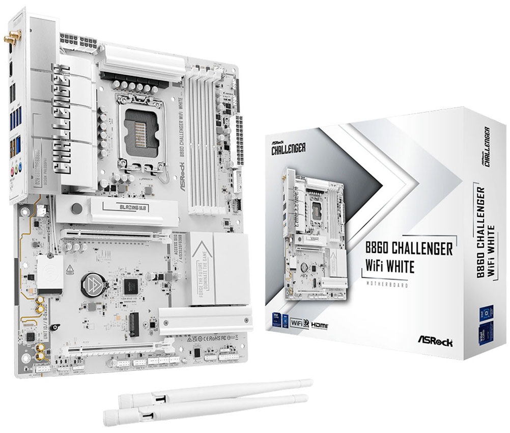Asrock Mainboard »B860 Challenger WiFi White«