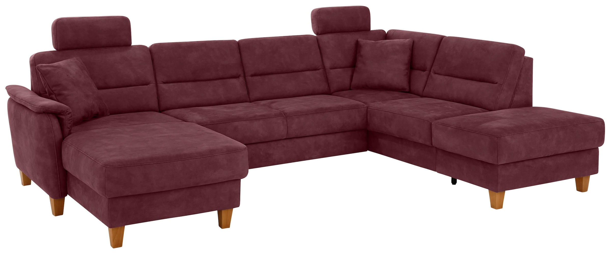 Home affaire Wohnlandschaft "Palmera U-Form, B: 308 cm" optional Bettfunkti günstig online kaufen