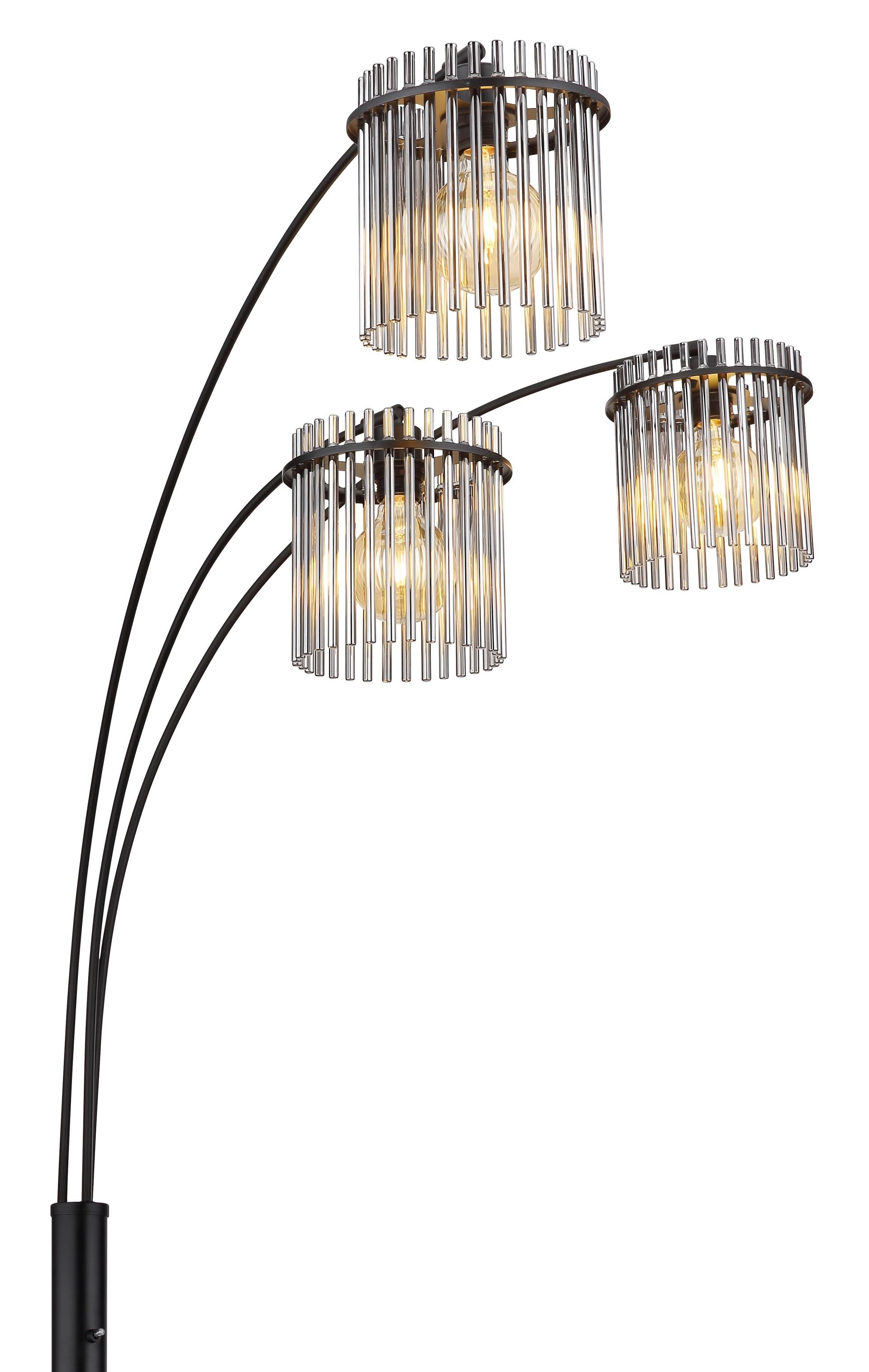 GLOBO LIGHTING LED Bogenlampe »GORLEY«, für Leuchtmittel 3 x E27 | ohne Leuchtmittel, Wippschalter am Kabel
