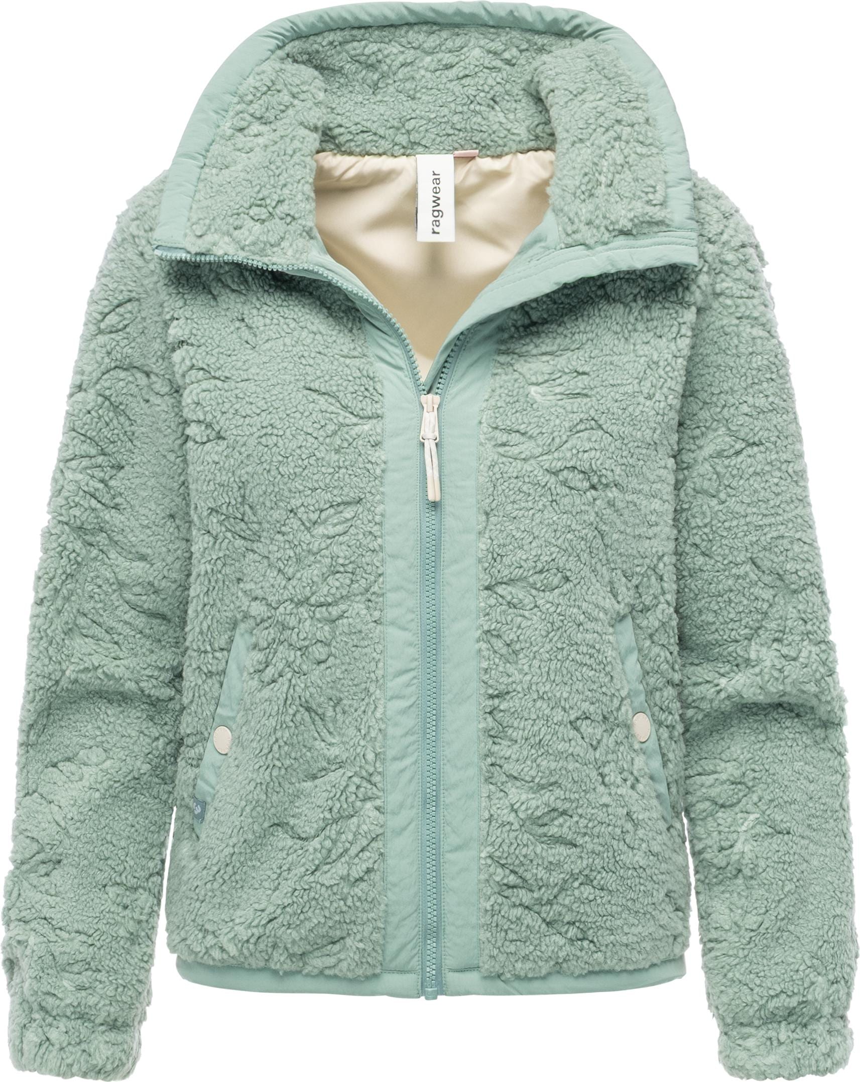 Ragwear Plüschjacke »Nordicka II« ohne Kapuze Sportliche Teddy-Fleecejacke mit verstellbarem Kragen