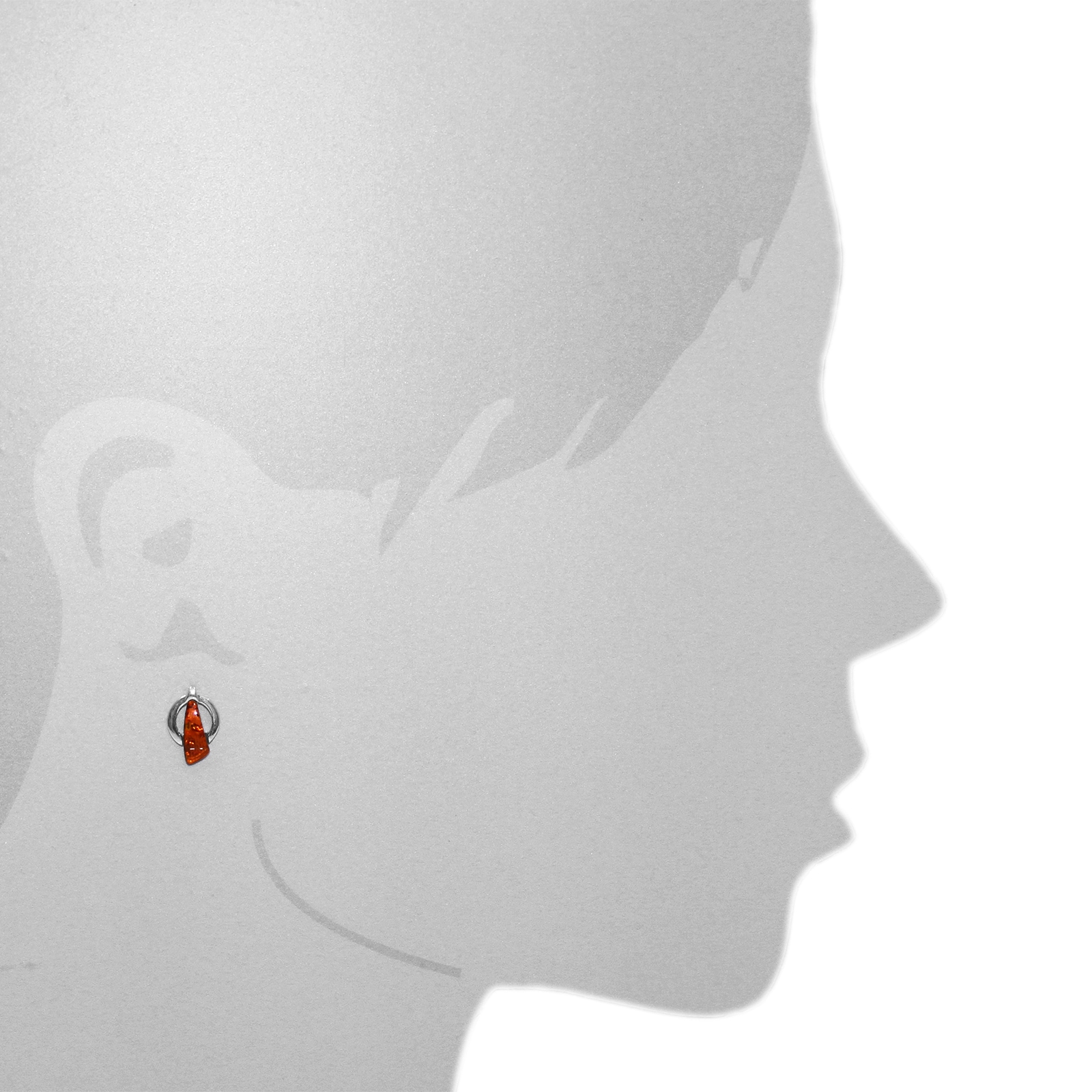 OSTSEE-SCHMUCK Paar Ohrstecker »- Trine - Silber 925/000 - Bernstein«