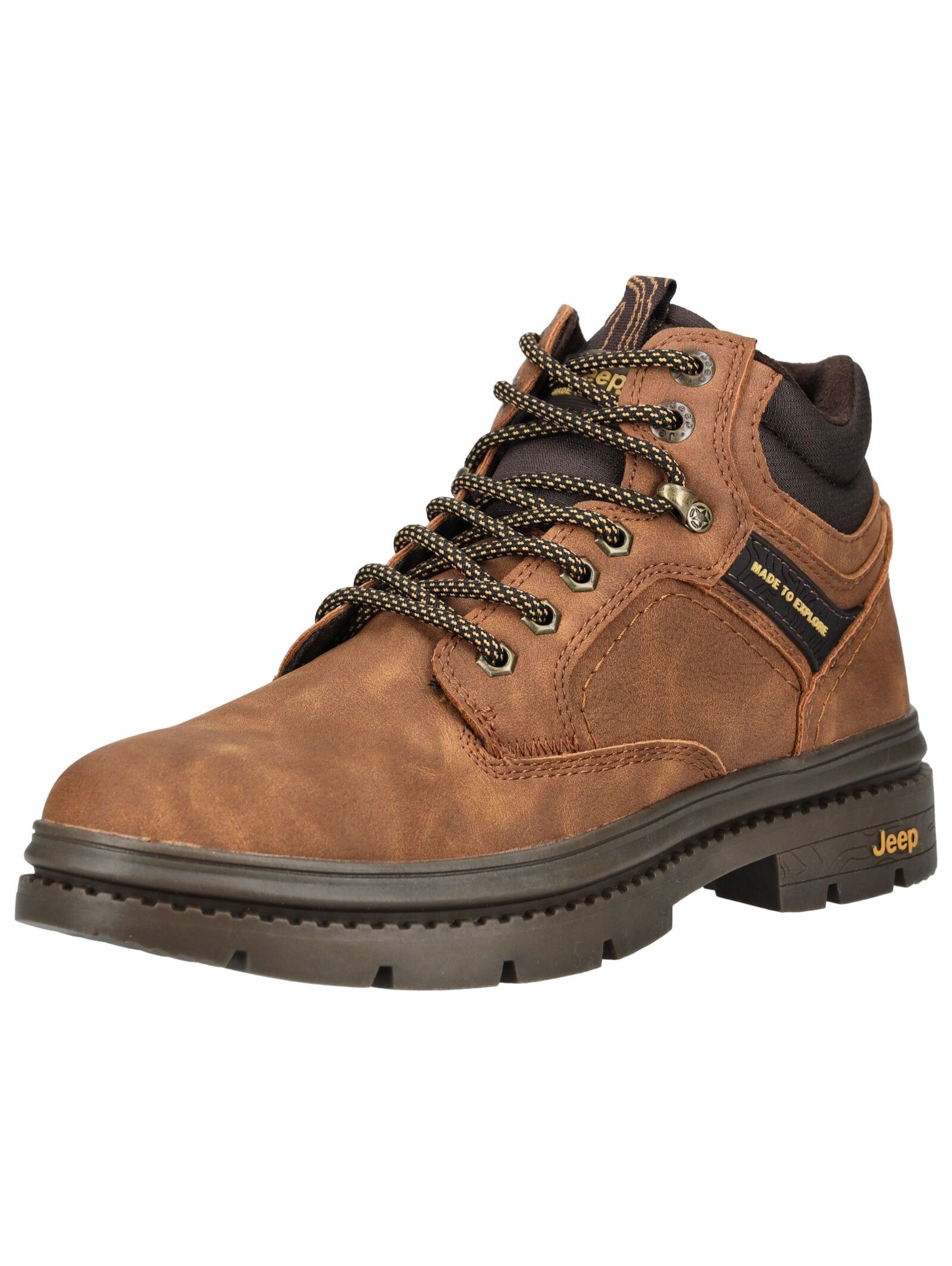 Jeep Schnürstiefelette "Jeep Stiefelette Lederimitat/Textil" günstig online kaufen