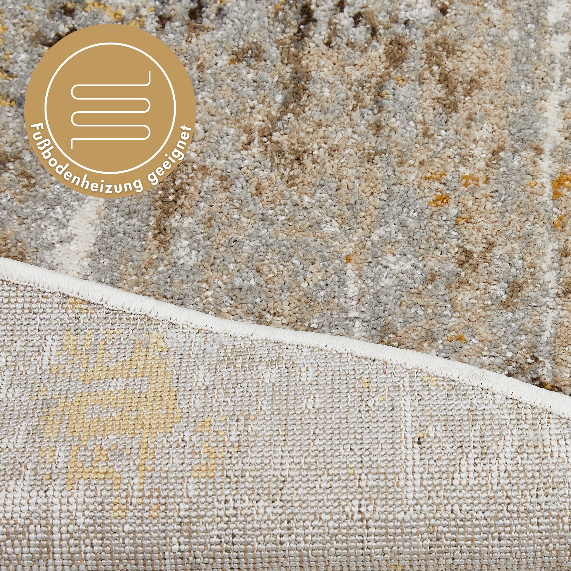 LUXOR living Teppich »Montreal«, oval, 12 mm Höhe, Kurzflor, modernes Design, Wohnzimmer, Schlafzimmer