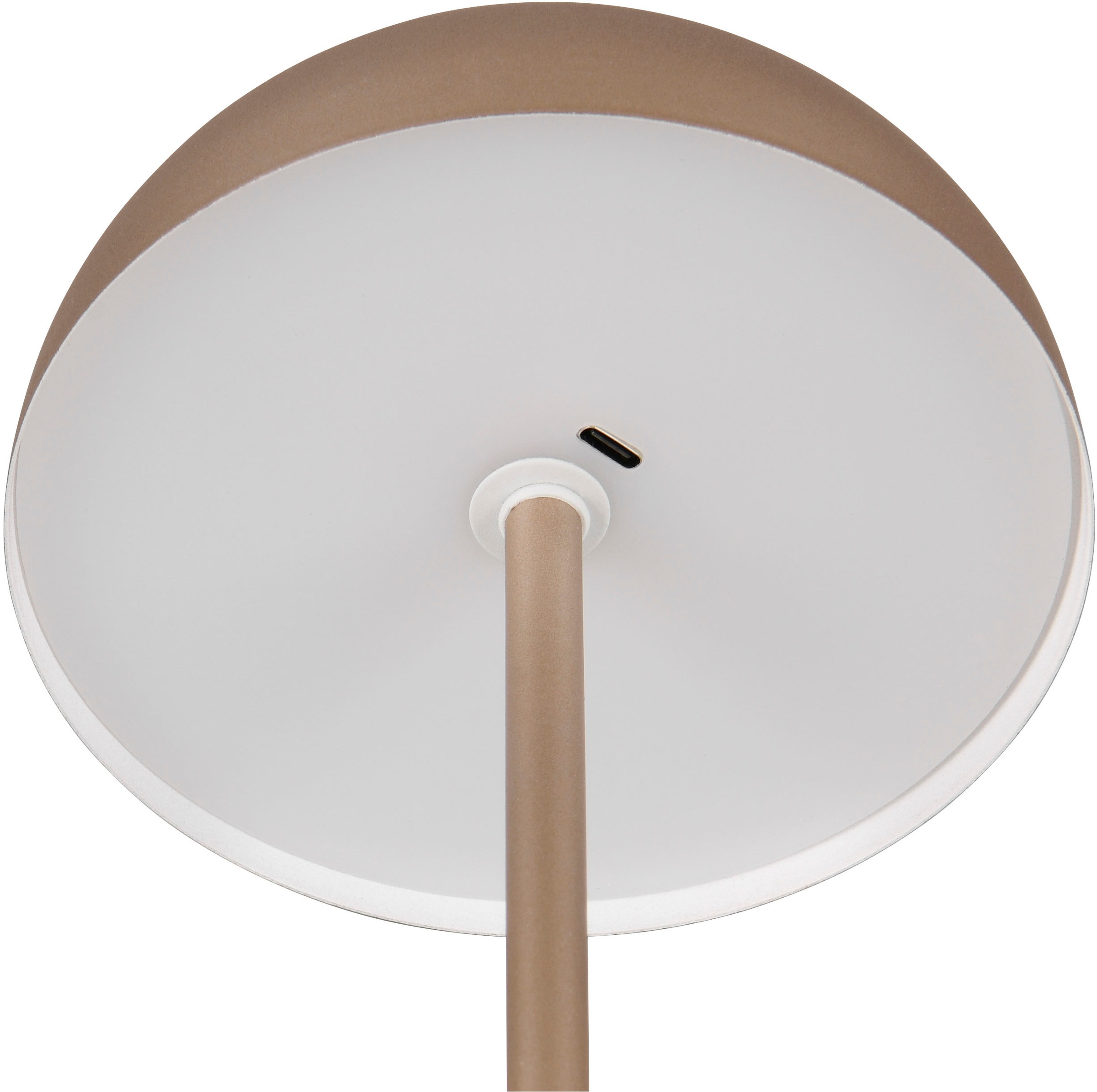 REALITY Leuchten LED Tischleuchte »MUNOZ, Akku Tischleuchte mit Touchdimmer + USB Anschluss, IP20 indoor«, 1 flammig, Leuchtmittel LED-Board | LED fest integriert, bis zu 10h Akkulaufzeit, laden per USB max 7-9h, Akku Leuchte Pilzform