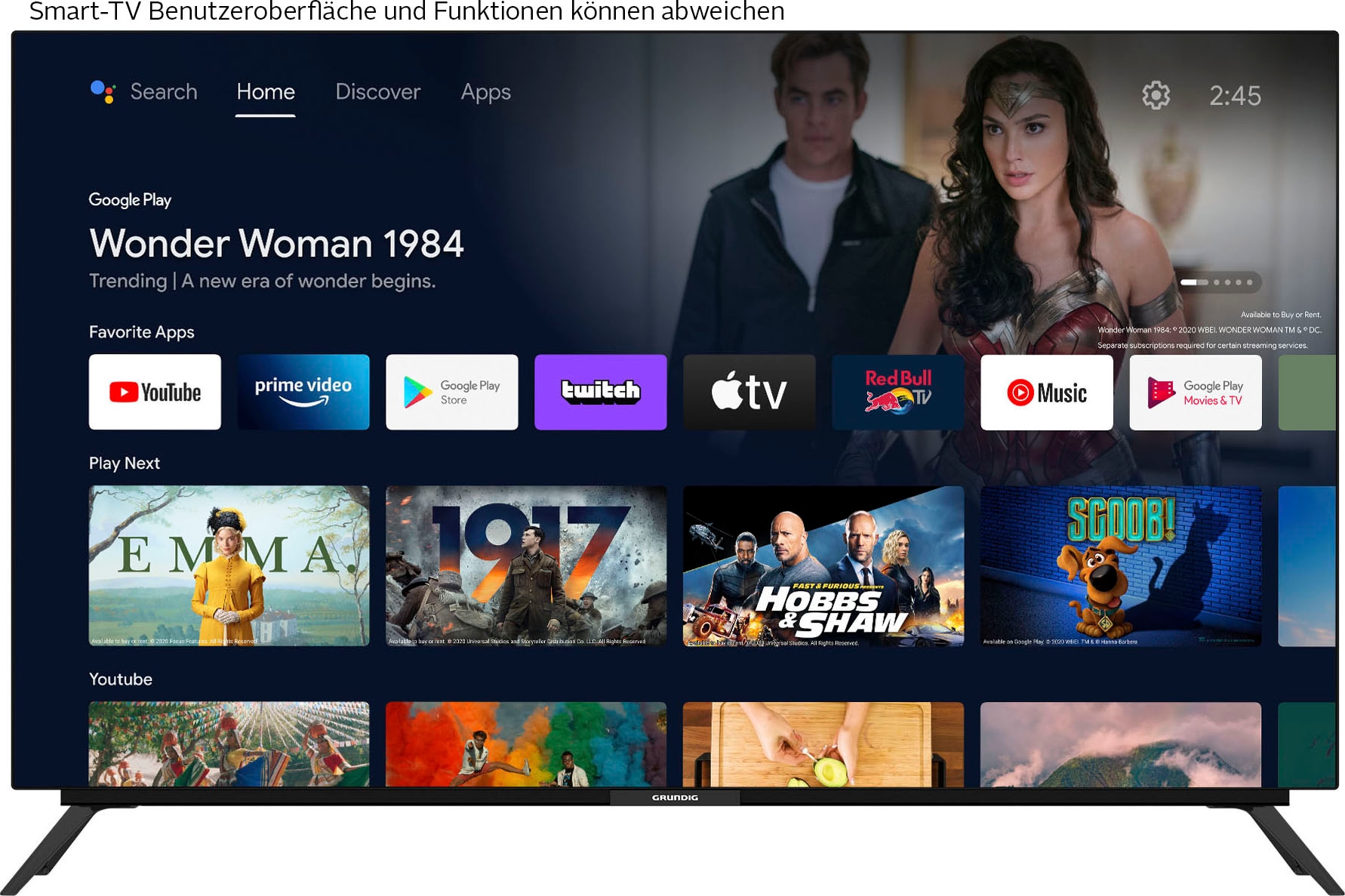 Grundig OLED-Fernseher »65 GOB 9280 DKD000«, 4K Ultra HD, Android TV-Smart-TV