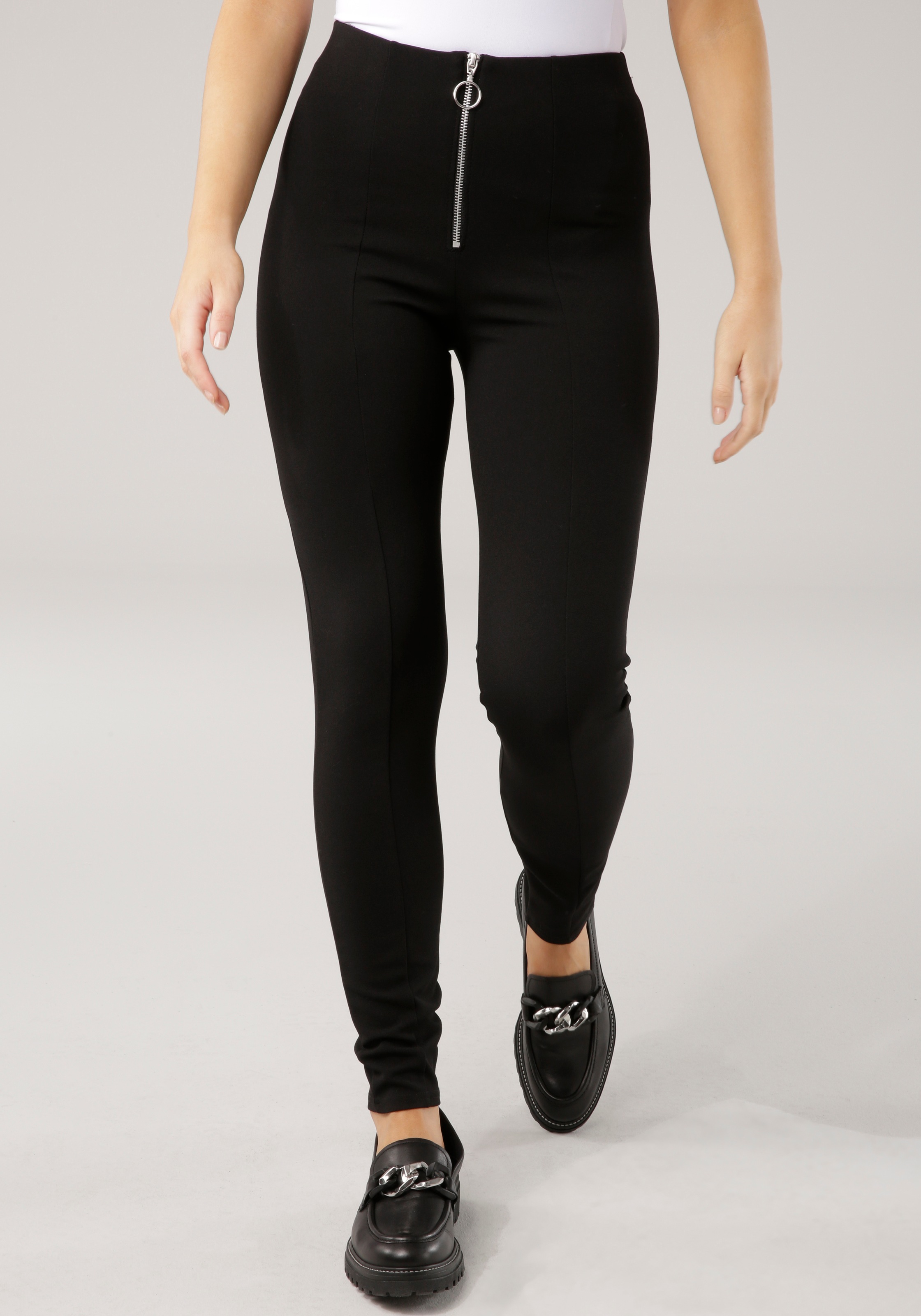 Melrose Jeggings mit Zipper-Detail