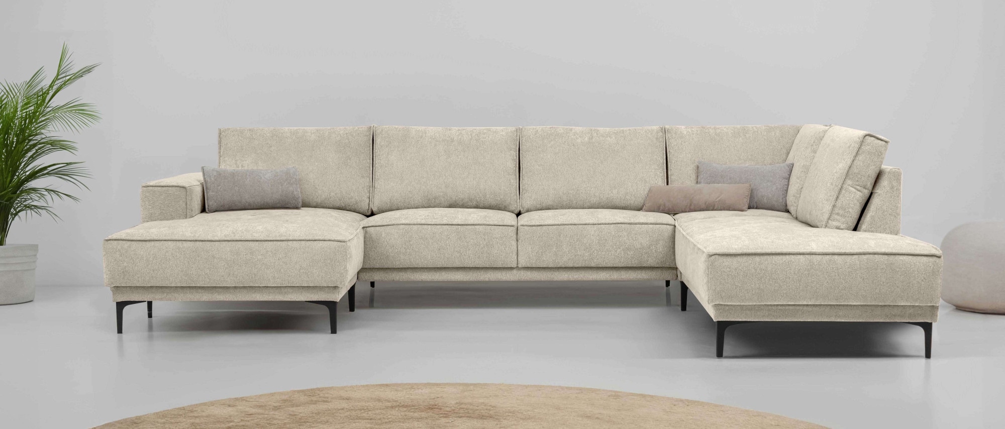 OTTO home Wohnlandschaft "XXL Sofa Oland, Struktur, Flachgewebe, Luxus-Micr günstig online kaufen
