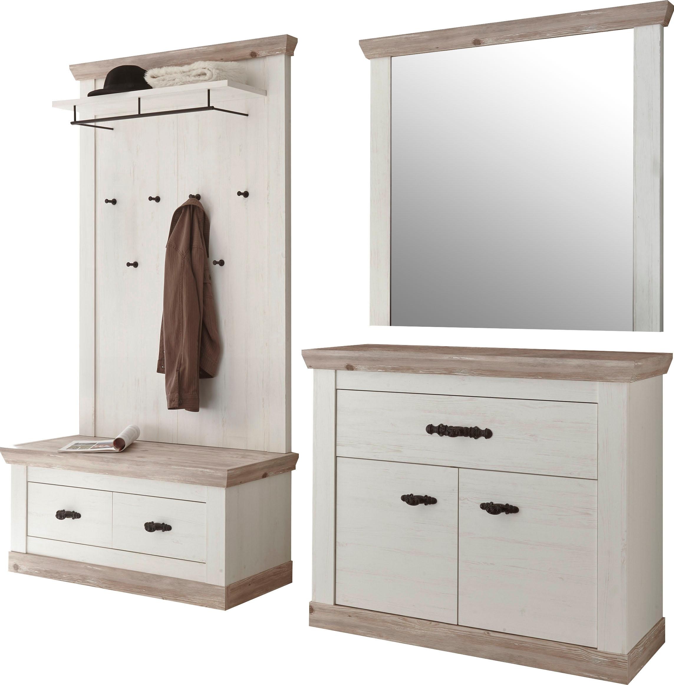Home affaire Garderoben-Set "Florenz" 4 Stk. tlg. bestehend aus 1 Bank, 1 P günstig online kaufen