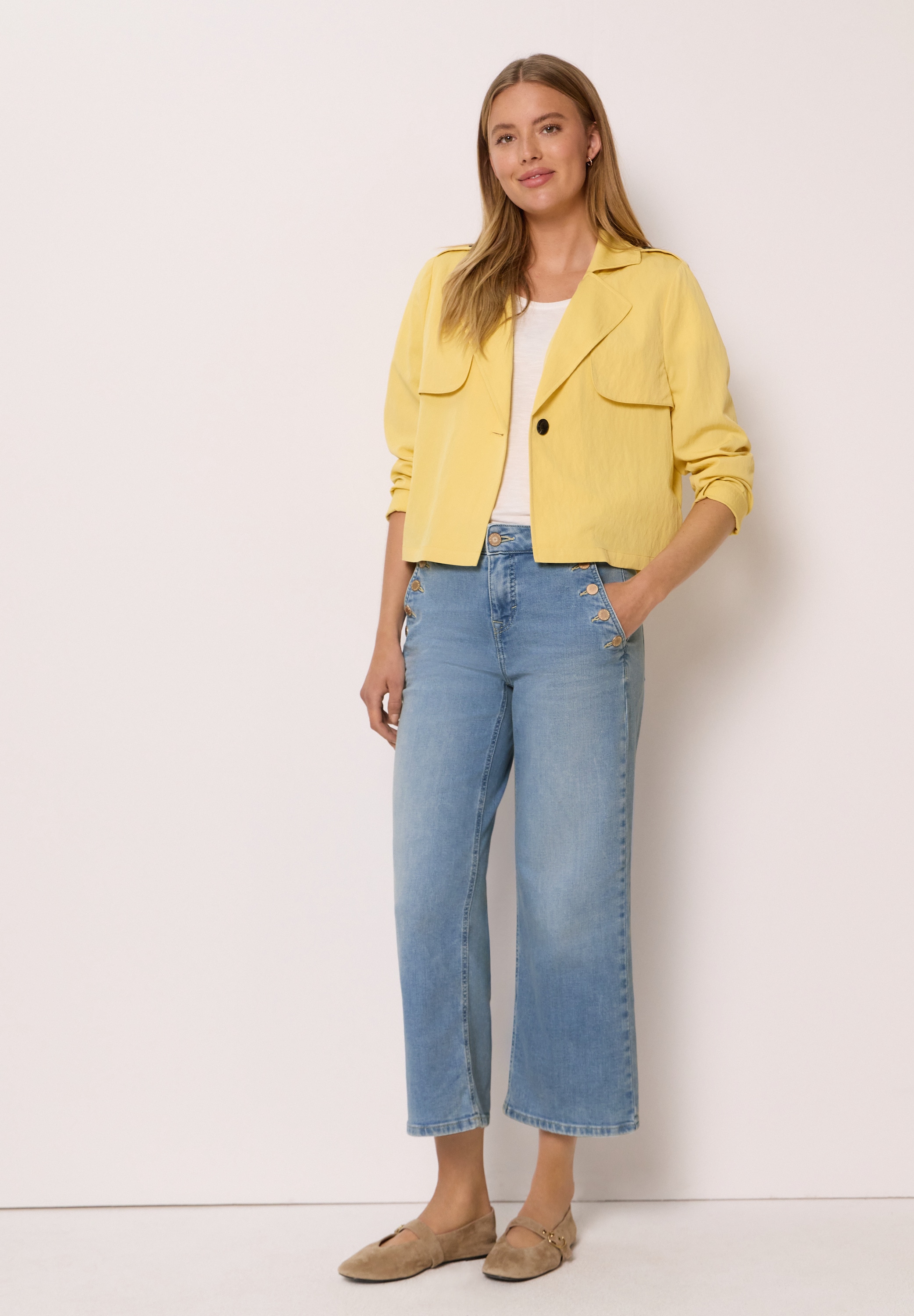 STREET ONE STUDIO Loose-fit-Jeans mit Wide Legs
