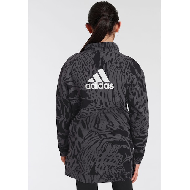 adidas Sportswear Sweatkleid »FUTURE ICONS HYBRID ANIMAL PRINT COTTON LOOSE  HALF-ZIP KLEID« kaufen | BAUR