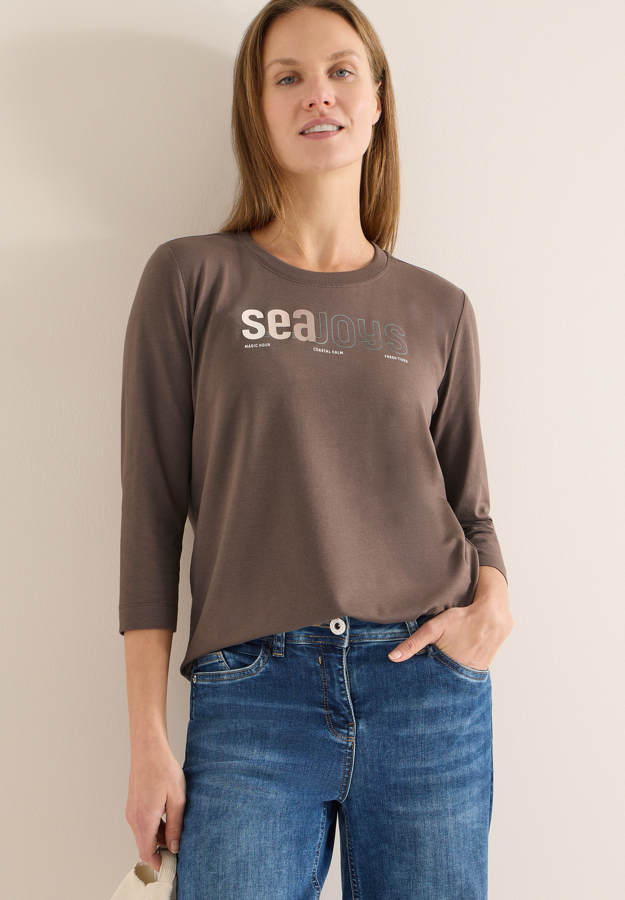 Cecil 3/4-Arm-Shirt mit Frontprint günstig online kaufen