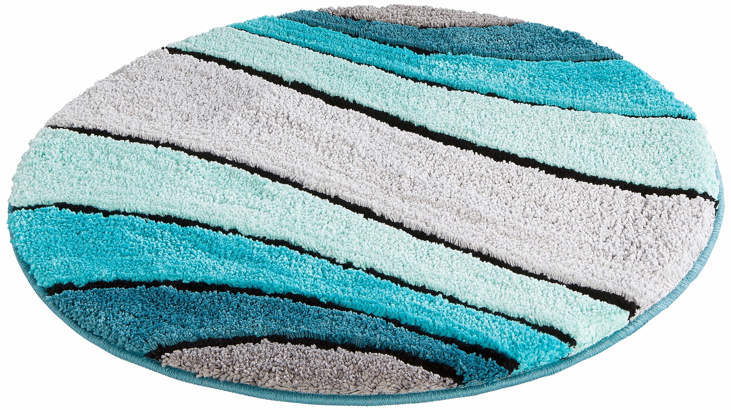 my home Badematte »Josie, Badvorleger, Badezimmer Teppich«, rutschhemmend beschichtet, fußbodenheizungsgeeignet-schnell trocknend-strapazierfähig, Badteppich, Badematten, rechteckig, rund & als 3-tlg. Set erhältlich