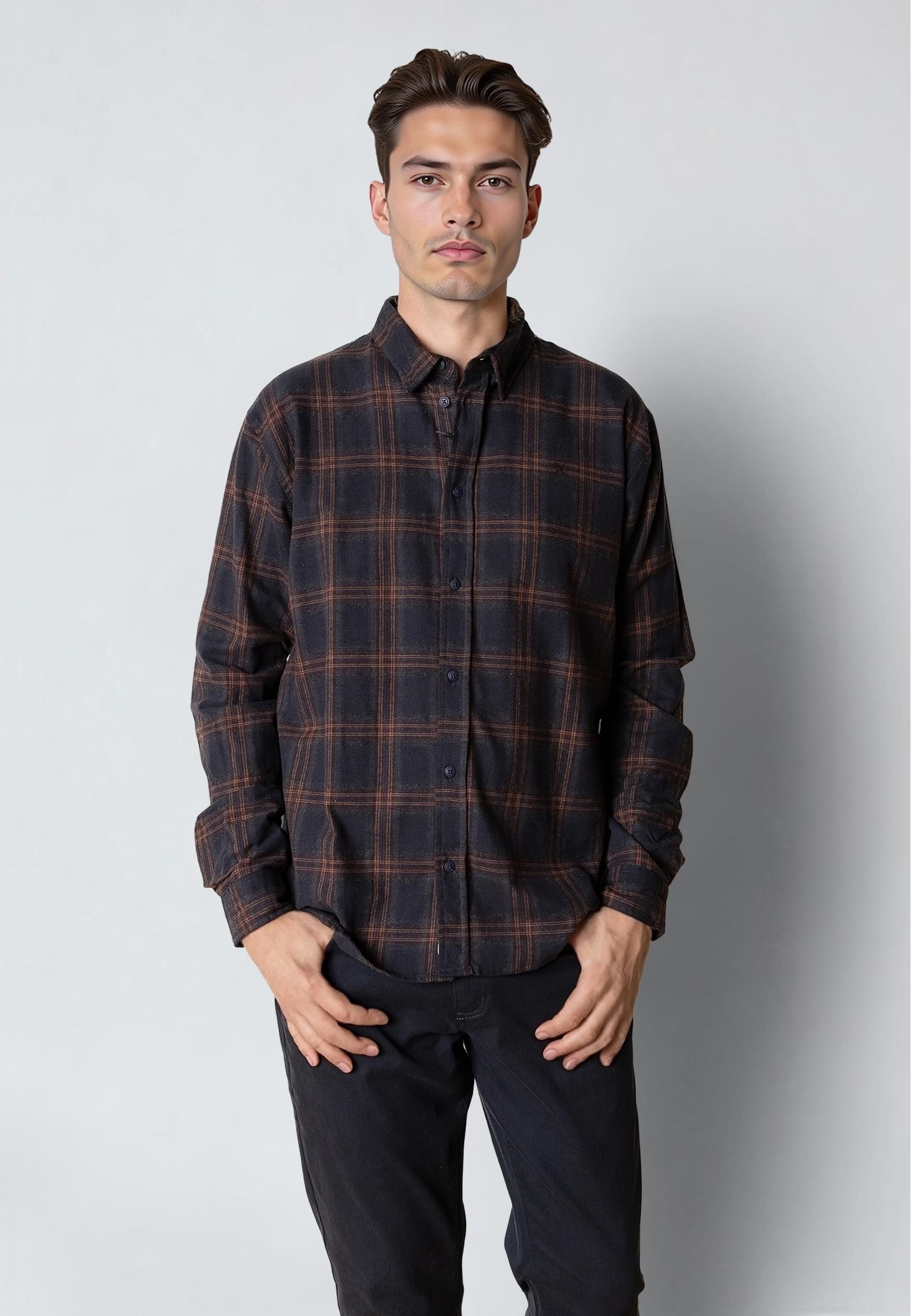 Clean Cut Copenhagen Langarm-Poloshirt »Clean Cut Copenhagen Dylan Checked Flannel Shirt« 1 Stk.