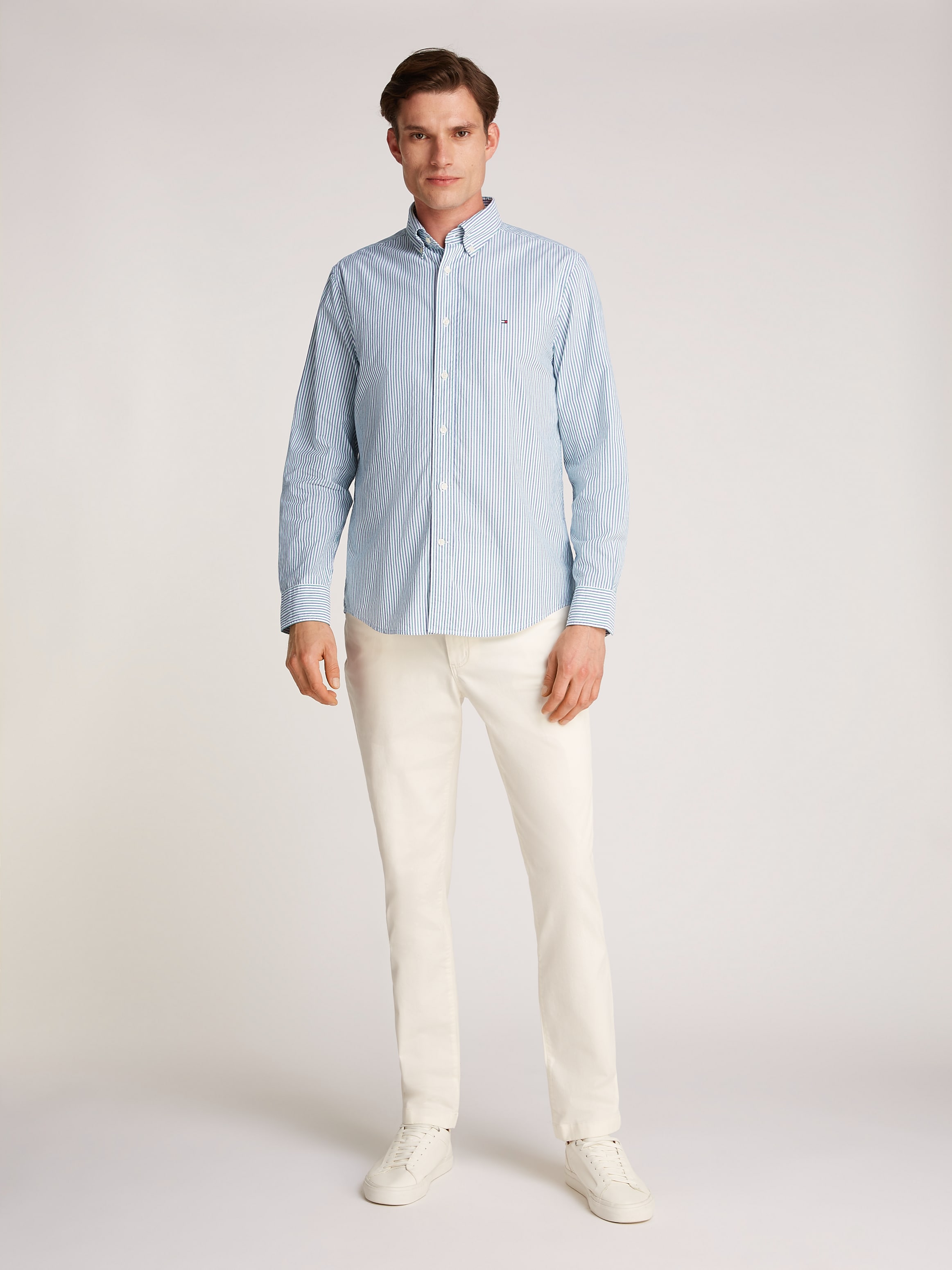 Tommy Hilfiger Langarmhemd »FLEX POPLIN CLASSIC STP RF SHIRT«, mit Sreifenmuster