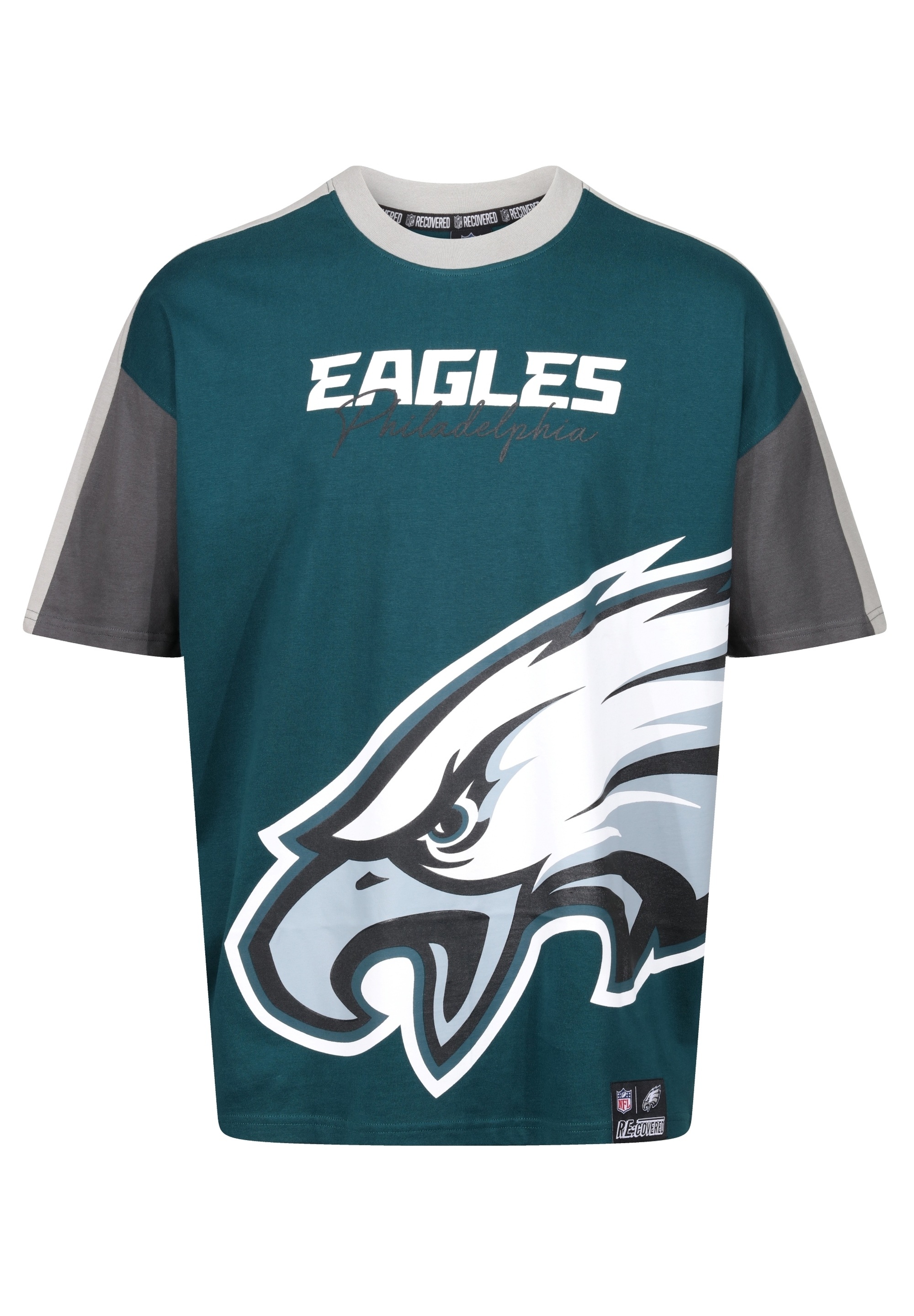Recovered T-Shirt »NFL Eagles Philadelphia Cut and Sew Midnight«, (1 tlg.), für alle Philadelphia Eagles-Fans