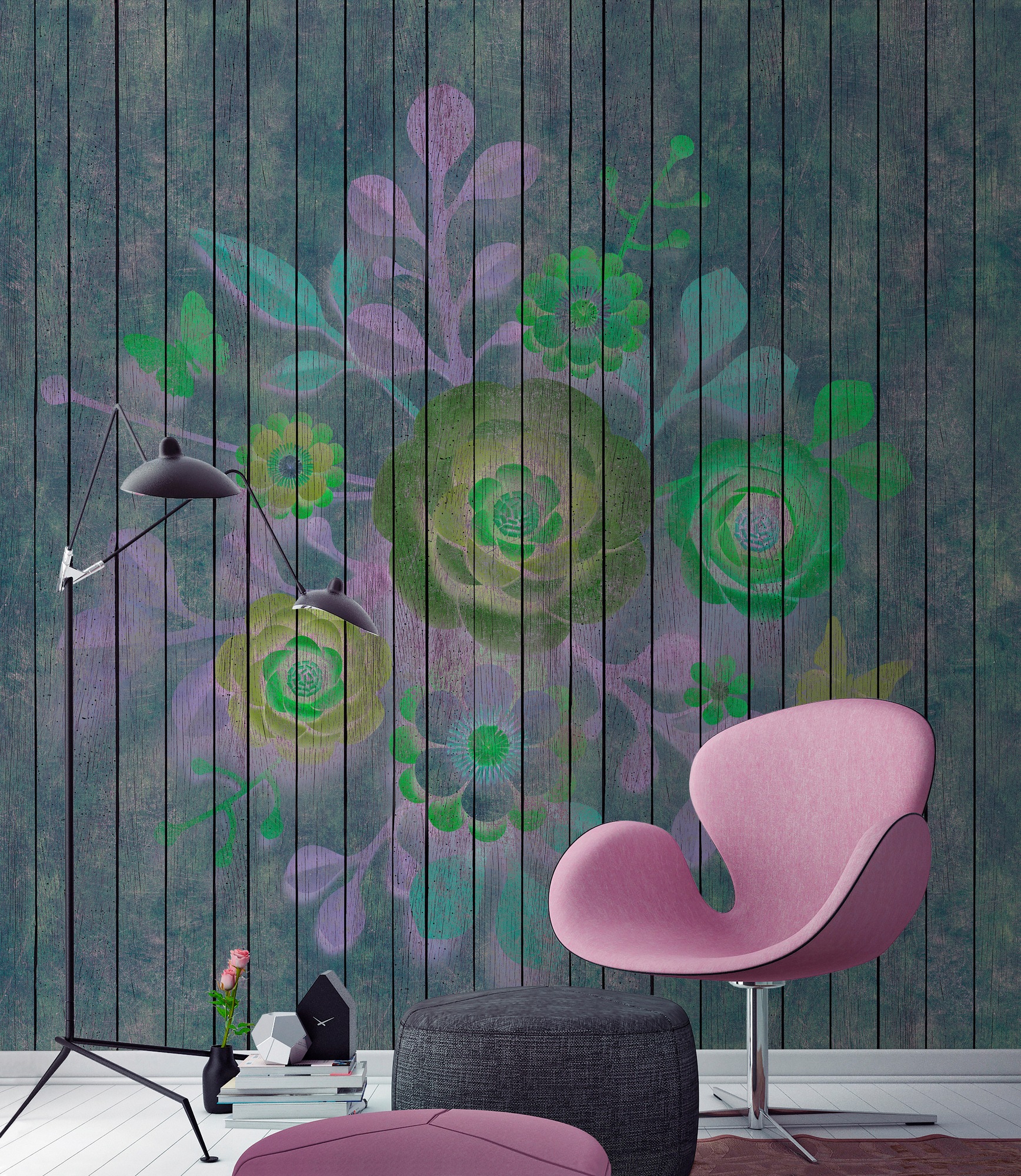 living walls Fototapete »Walls by Patel Spray Bouquet 2«, Vlies, Wand, Schräge