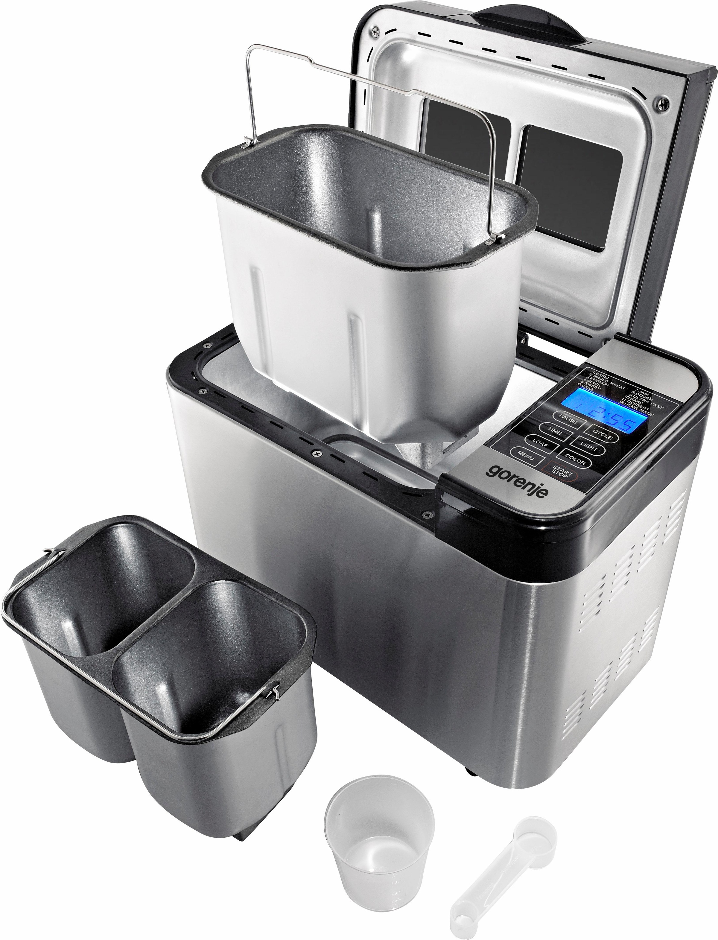 GORENJE Brotbackautomat "BM1400E", edelstahlfarben, B:40cm H:27cm T:30,5cm, Brotbackautomaten