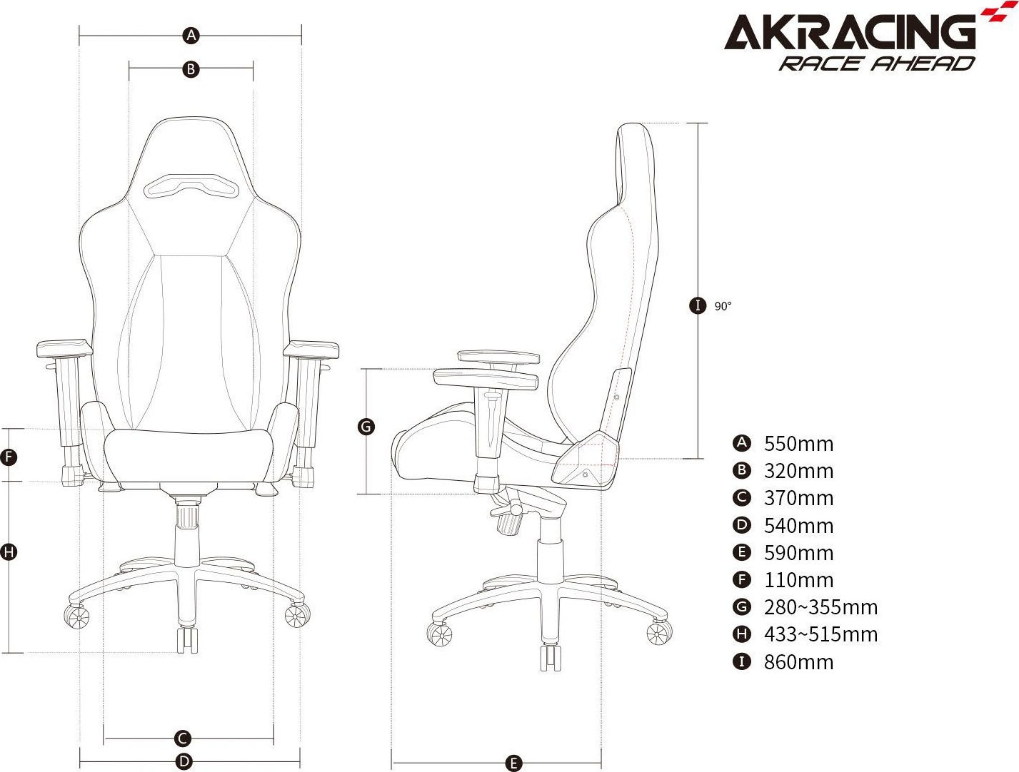 AKRacing Gaming-Stuhl »Master Premium Silber«, Kunstleder