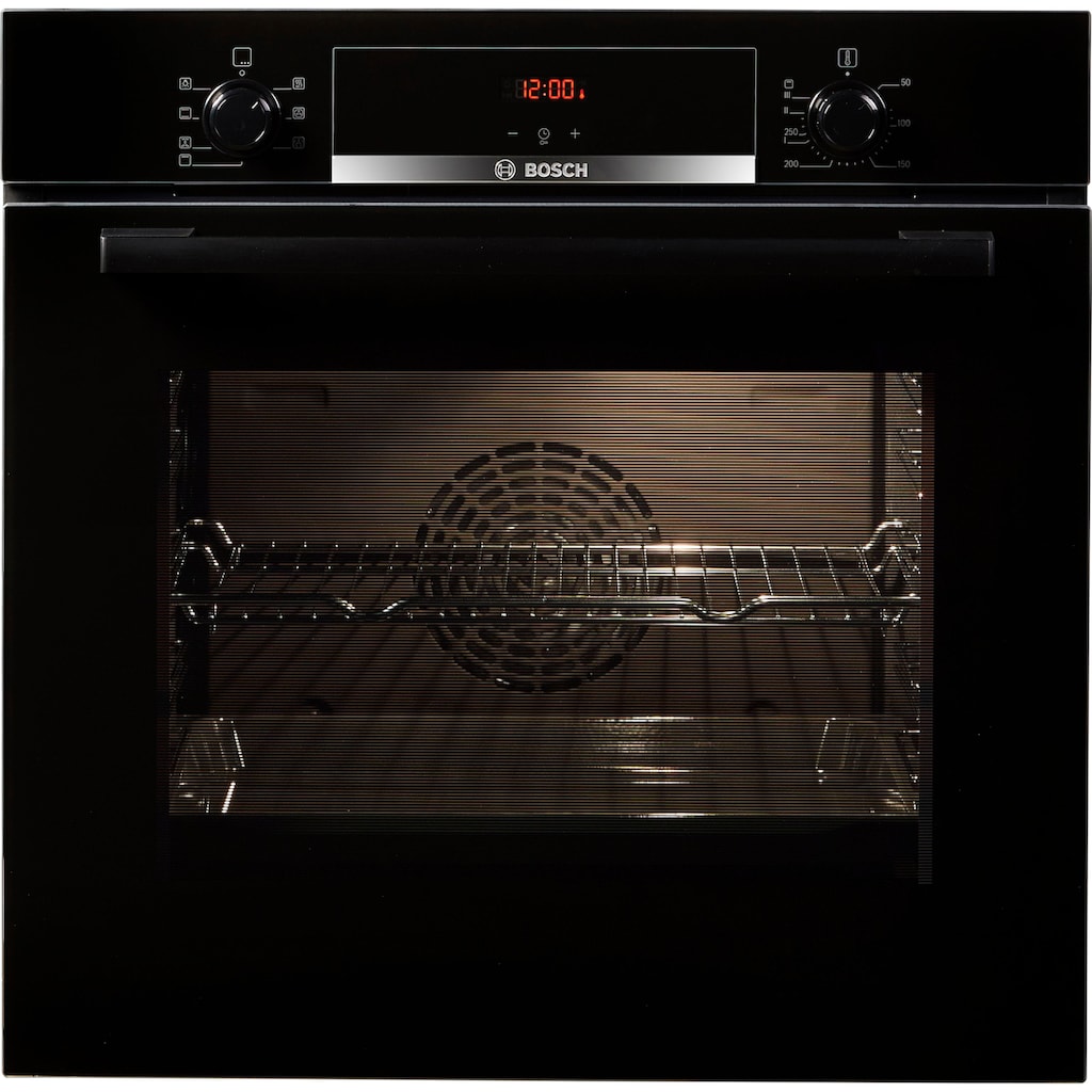 BOSCH Einbaubackofen »HBA533BB1«, 4, HBA533BB1, mit Teleskopauszug nachrüstbar, ecoClean Direct