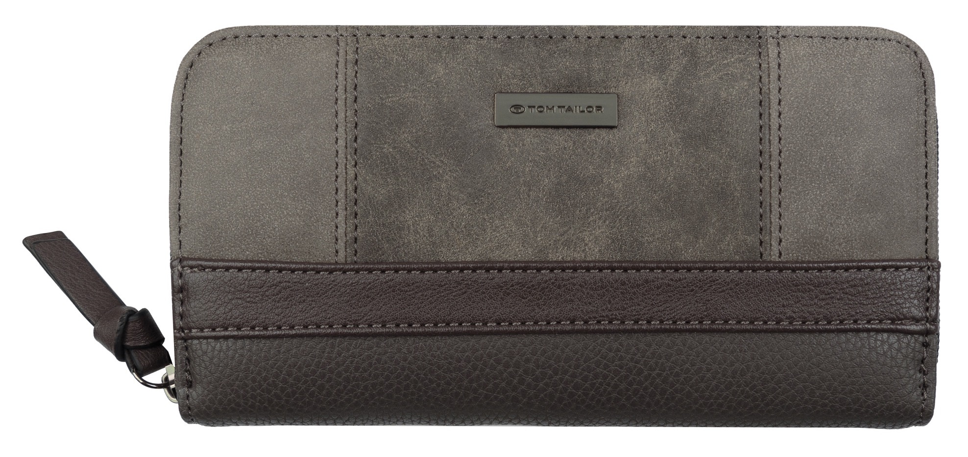 TOM TAILOR Geldbörse "Juna" aus soft genarbtem ledrigen Material mit glänzenden Metall-Accessoires