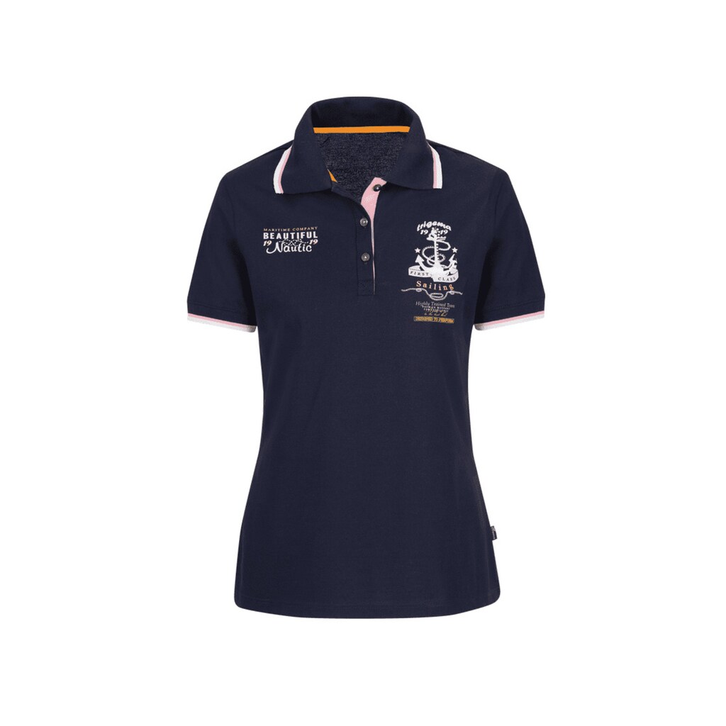 Trigema Poloshirt »TRIGEMA Damen Poloshirt mit maritimem Aufdruck«