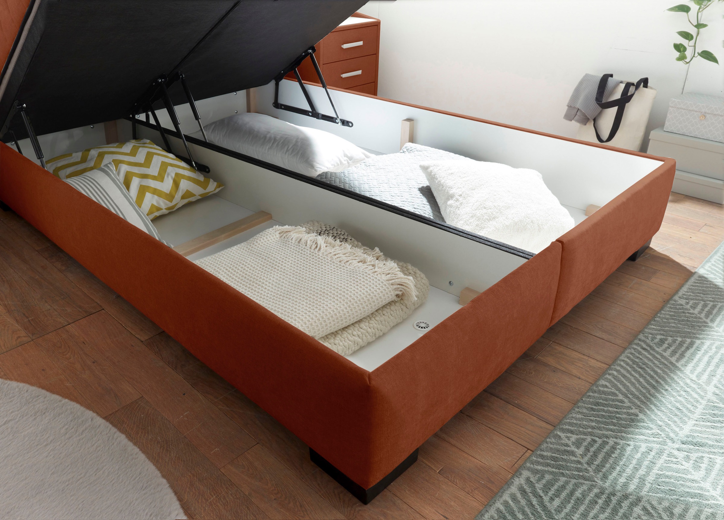 ED EXCITING DESIGN Boxbett »Nagol«, mit Bettkasten, mit Wendematratze, erhältlich in verschiedenen Breiten