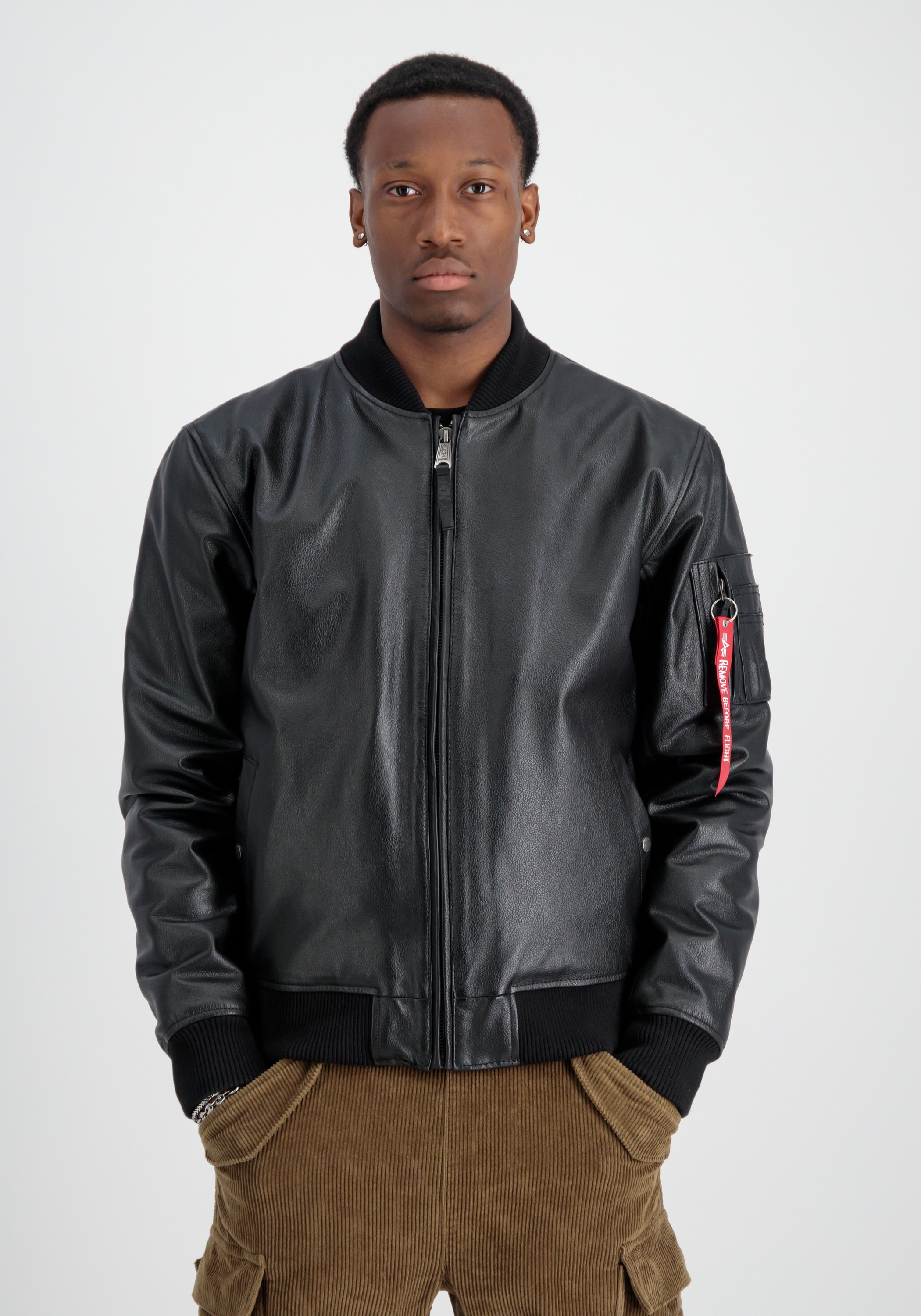 Alpha Industries Lederjacke "Alpha Industries Men - Leather & Vegan Jackets MA-1 Leather LF"