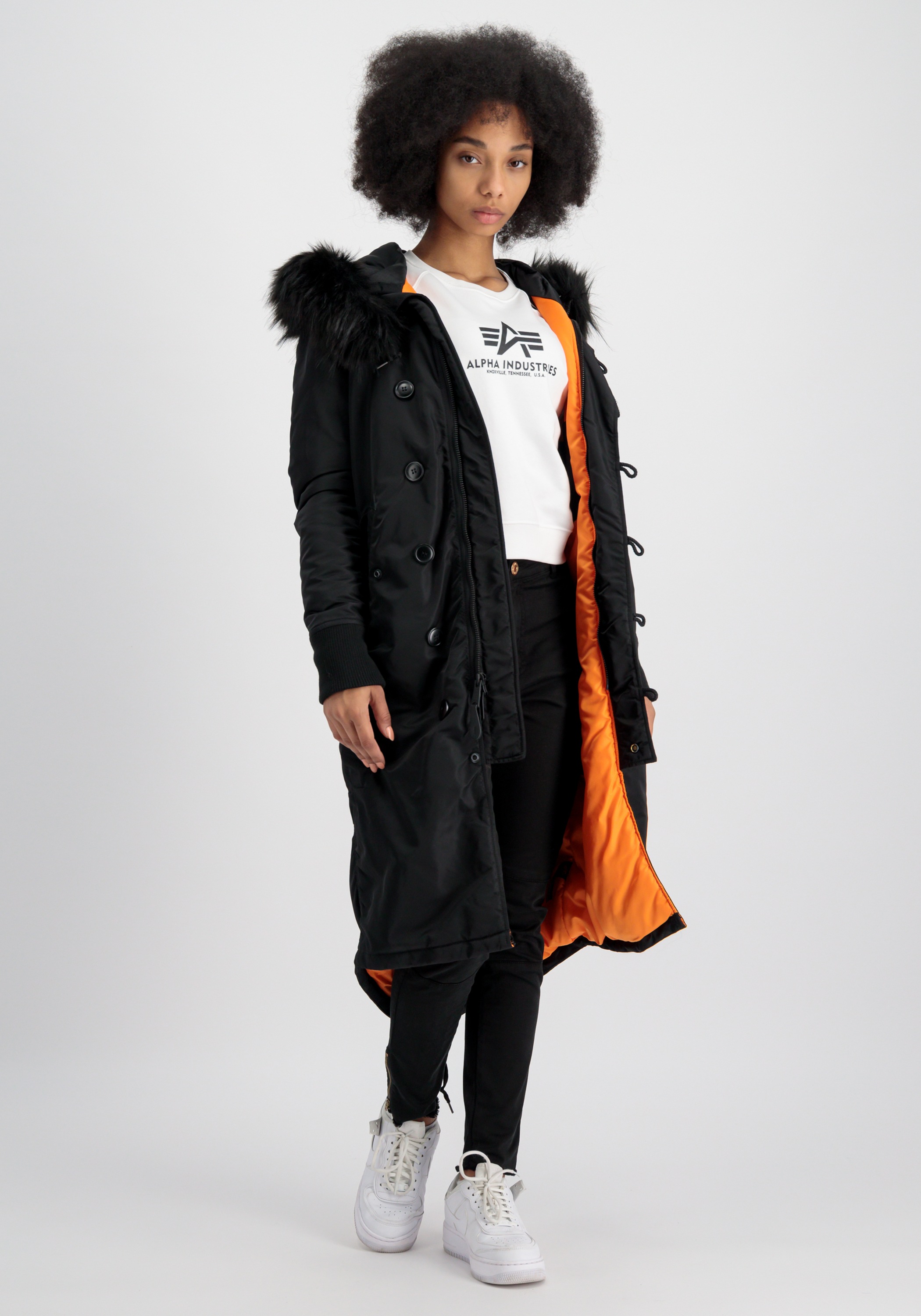 Alpha Industries Winterjacke »ALPHA INDUSTRIES Women - Field Jackets Long Fishtail Wmn«