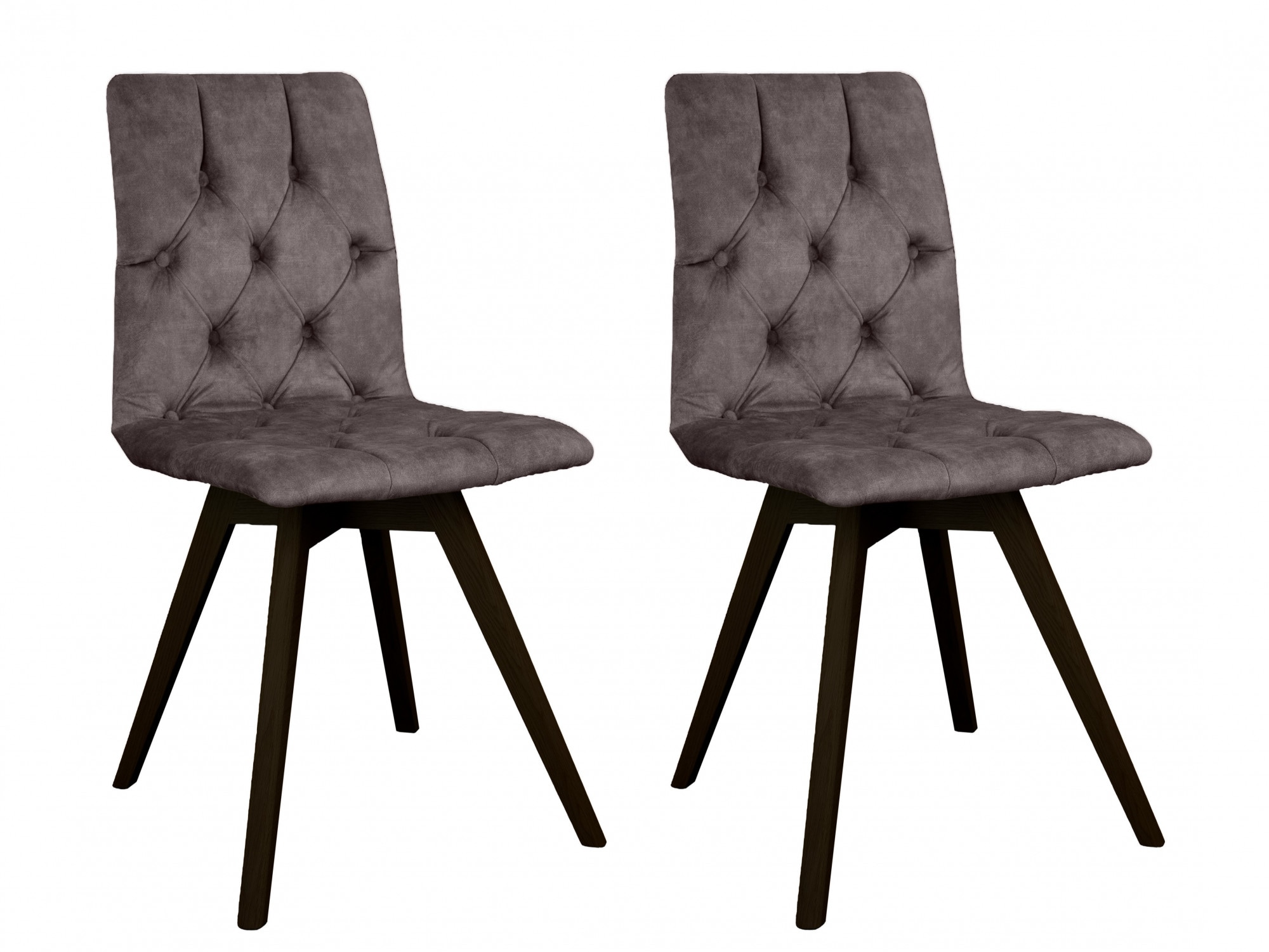 andas Esszimmerstuhl "Rania", (Set), 2 St., Samtvelours, mit Massivholzbein günstig online kaufen