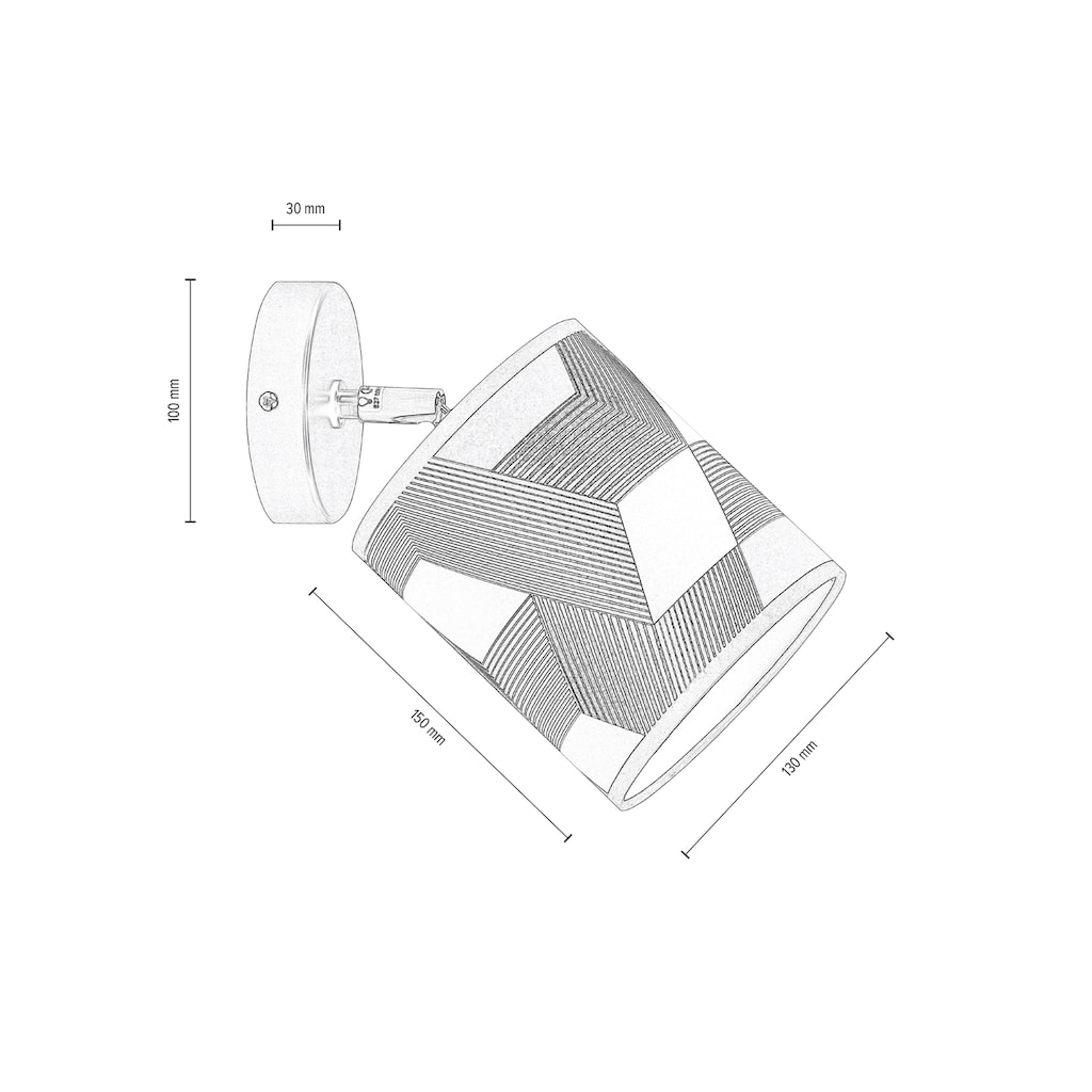 BRITOP LIGHTING Wandleuchte »ESPACIO«, 1 flammig-flammig