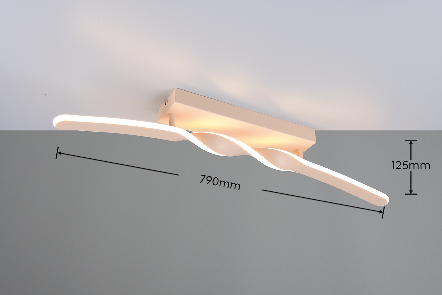 REALITY Leuchten LED Deckenleuchte »GINKO, LED Deckenlampe 18W 1980 Lumen 3000K warmweiß, Schlafzimmer«, 1 flammig, Leuchtmittel LED-Board | LED fest integriert, als Wandlampe oder Deckenlampe montierbar, Breite 79 cm Höhe 12,5cm