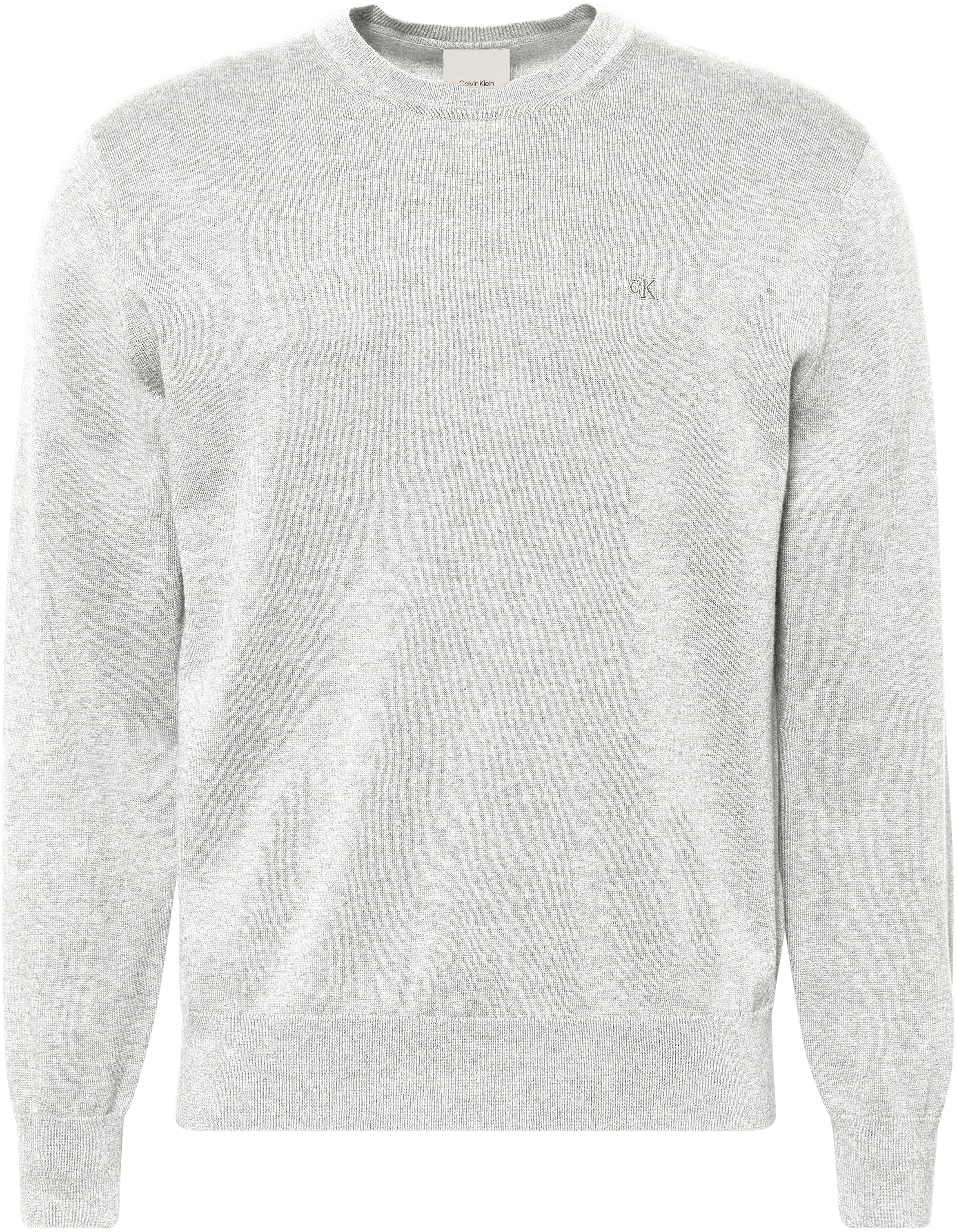 Calvin Klein Strickpullover »LS SUPIMA COTTON CREW 14GG« Mit Rundhalsausschnitt