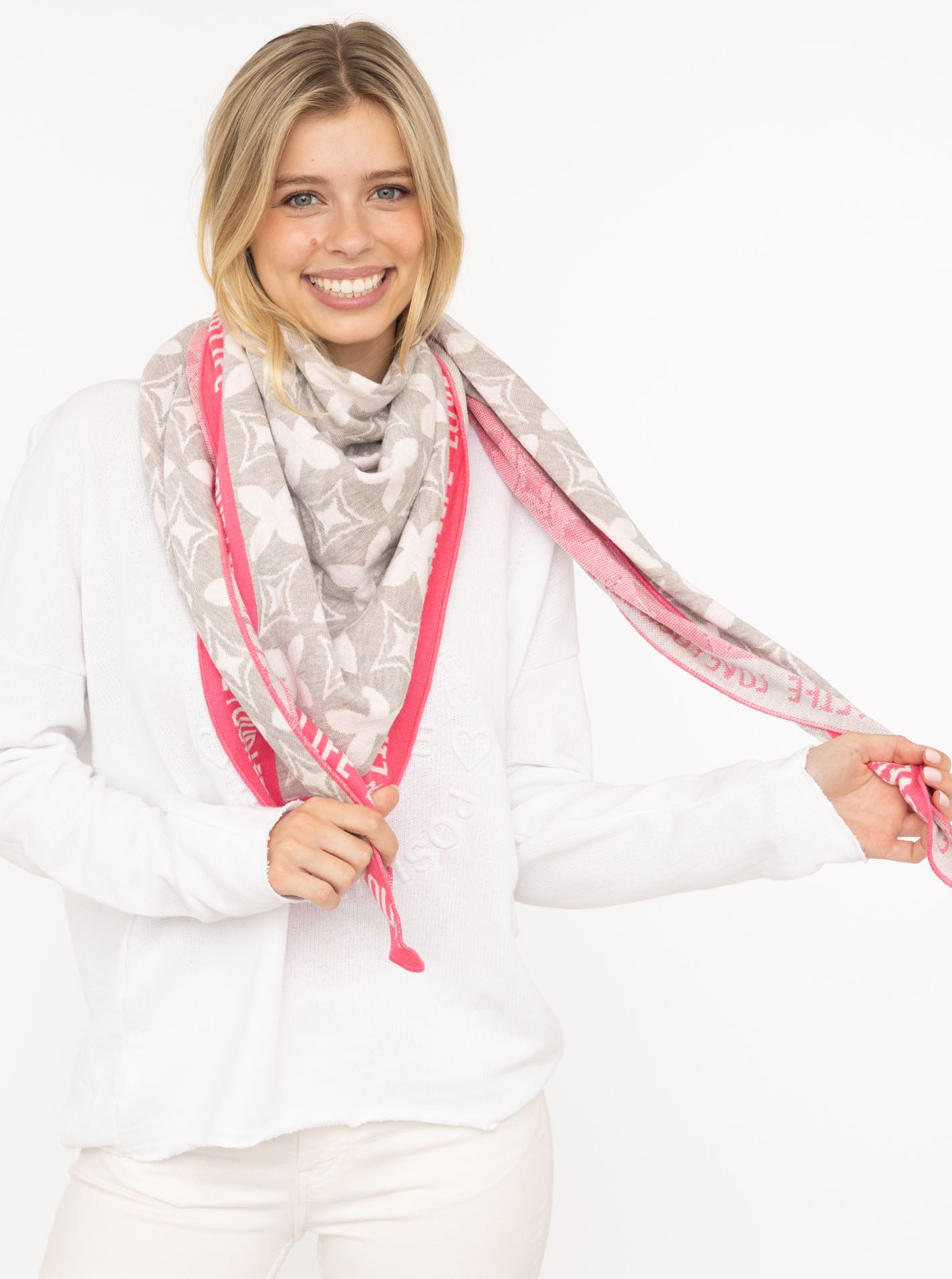 Zwillingsherz Dreieckstuch ""Classy-ZH"" Feinstrick, klassisches Muster, po günstig online kaufen